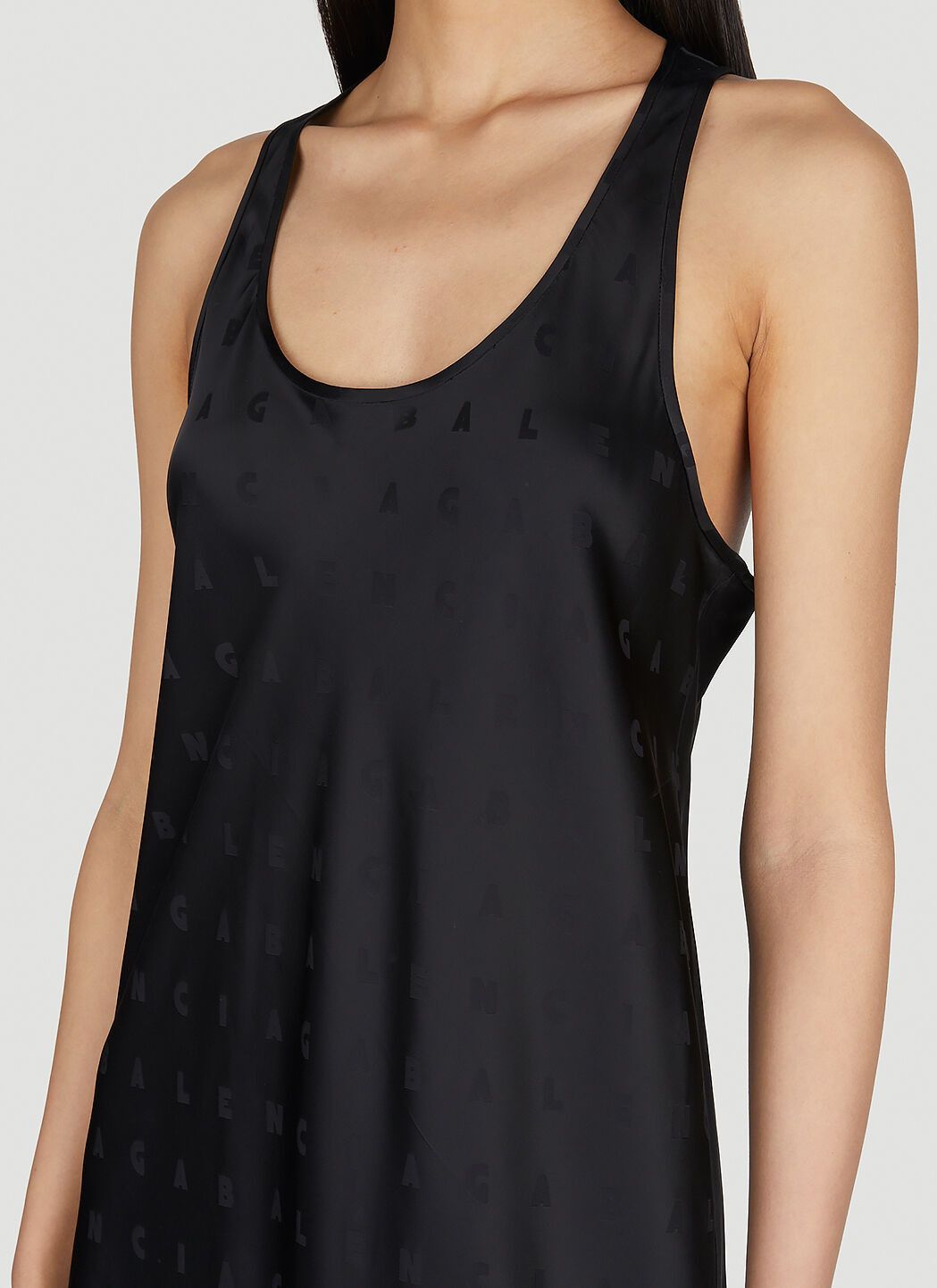 Balenciaga o1la1rc1a1024 Racer Back Gown in Black Size XS / US 0-2 / IT 36-38 - 6 Thumbnail
