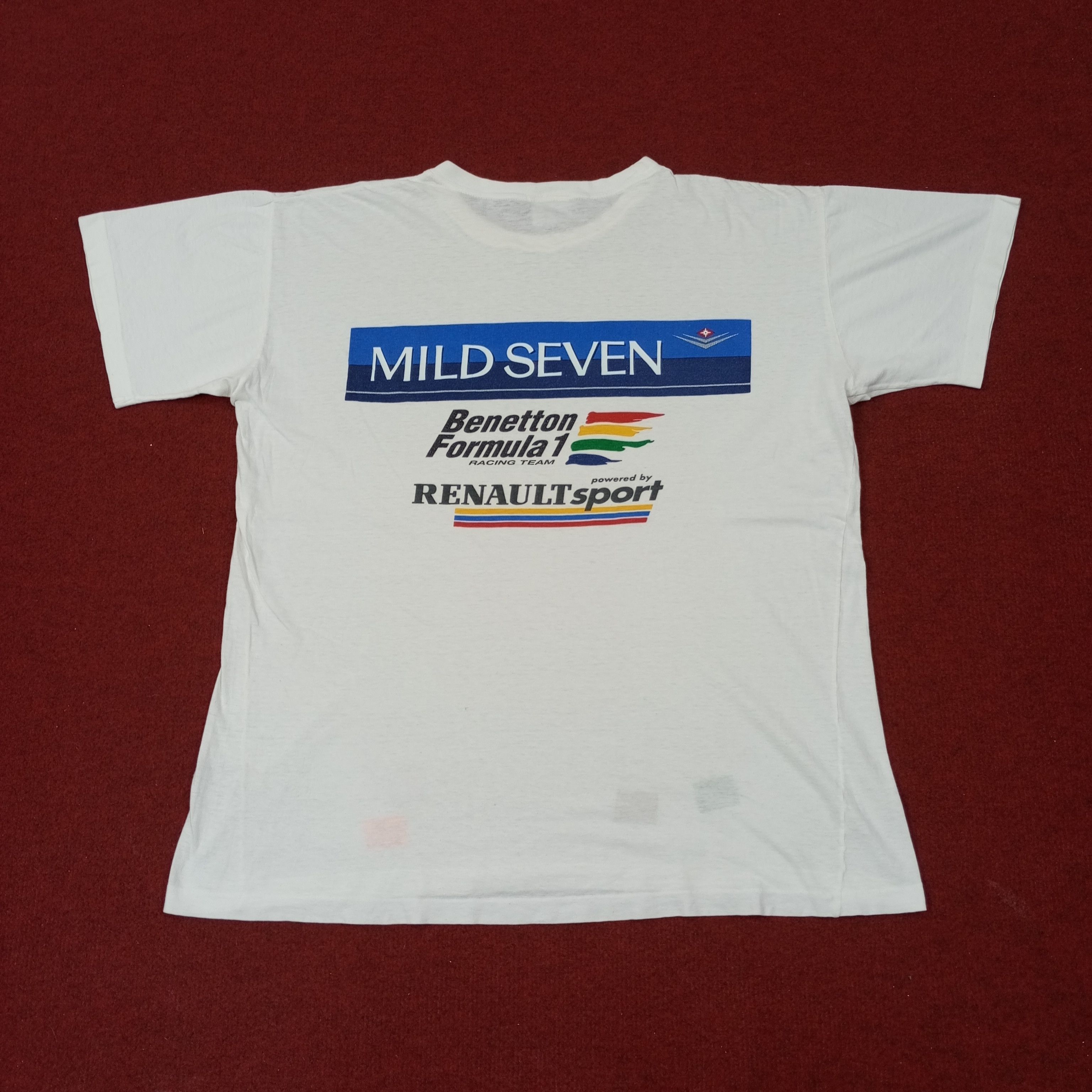 Benetton Benetton Formula One Racing Team Mild Seven Tshirt c223n17 Size US L / EU 52-54 / 3 - 1 Thumbnail