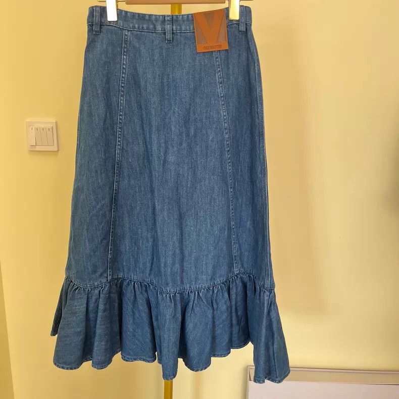 Valentino Valentino Washed blue denim long skirt Size S / US 4 / IT 40 - 4 Thumbnail