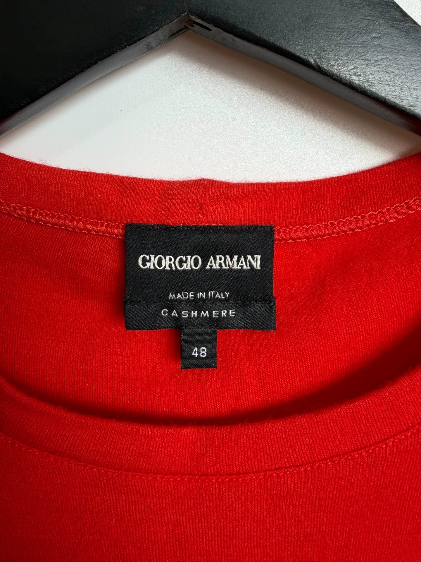 Giorgio Armani Giorgio Armani 100% Cashmere Red Turtleneck Sweater Size 50 Size XL / US 12-14 / IT 48-50 - 3 Thumbnail