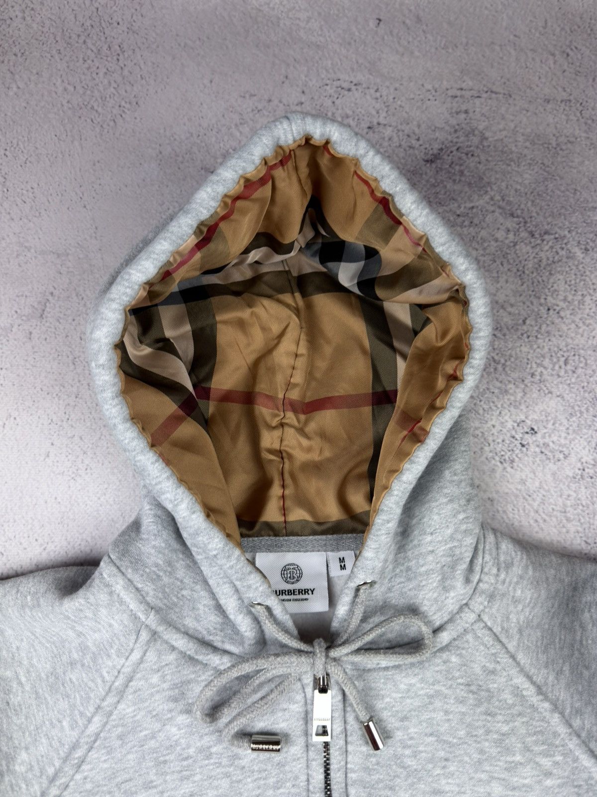 Burberry Burberry Women's Grey Zip Up Hoodie Sweatshirt Size M Size M / US 6-8 / IT 42-44 - 6 Thumbnail
