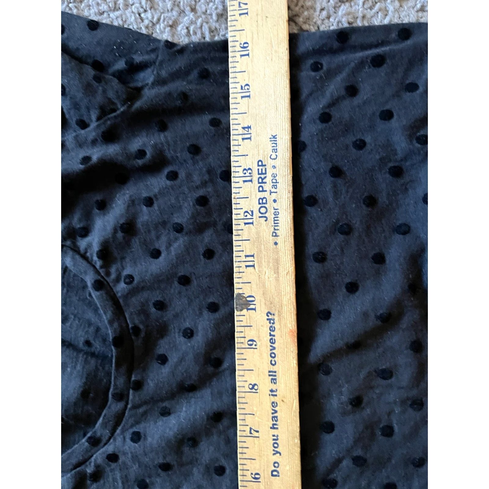 Loft VINTAGE LOFT Long Sleeve Tee Polka Dot Shirt S Black Women Adults Small Crew Size S / US 4 / IT 40 - 4 Thumbnail