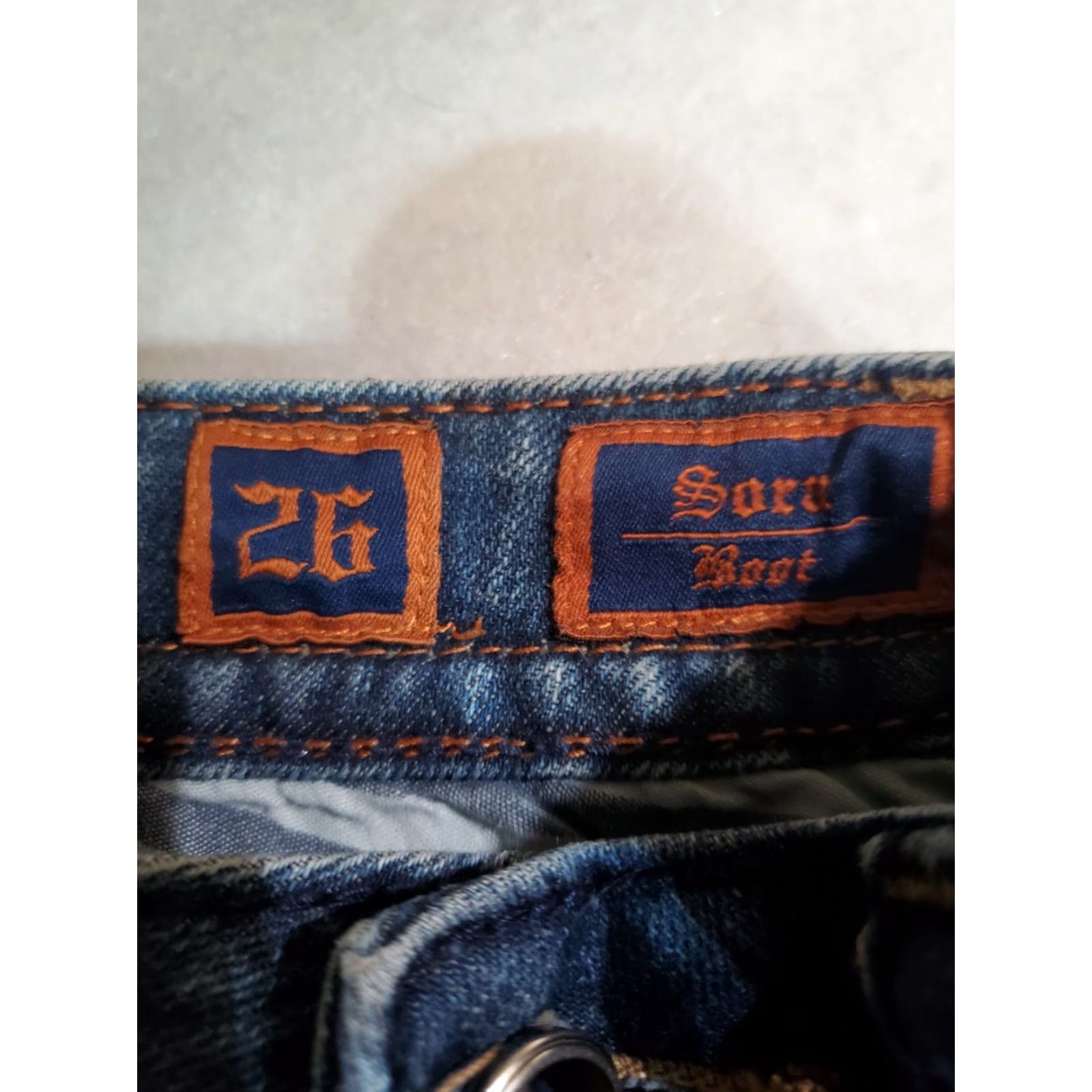Vintage VINTAGE Rock Revival Jeans Sora Bootcut Embroidered Rhinestone Denim Women's Size 26x33 Blue Cotton Denim Jeans Ladies Regular 26 in inseam 33 in Size 26" / US 2 / IT 38 - 4 Thumbnail