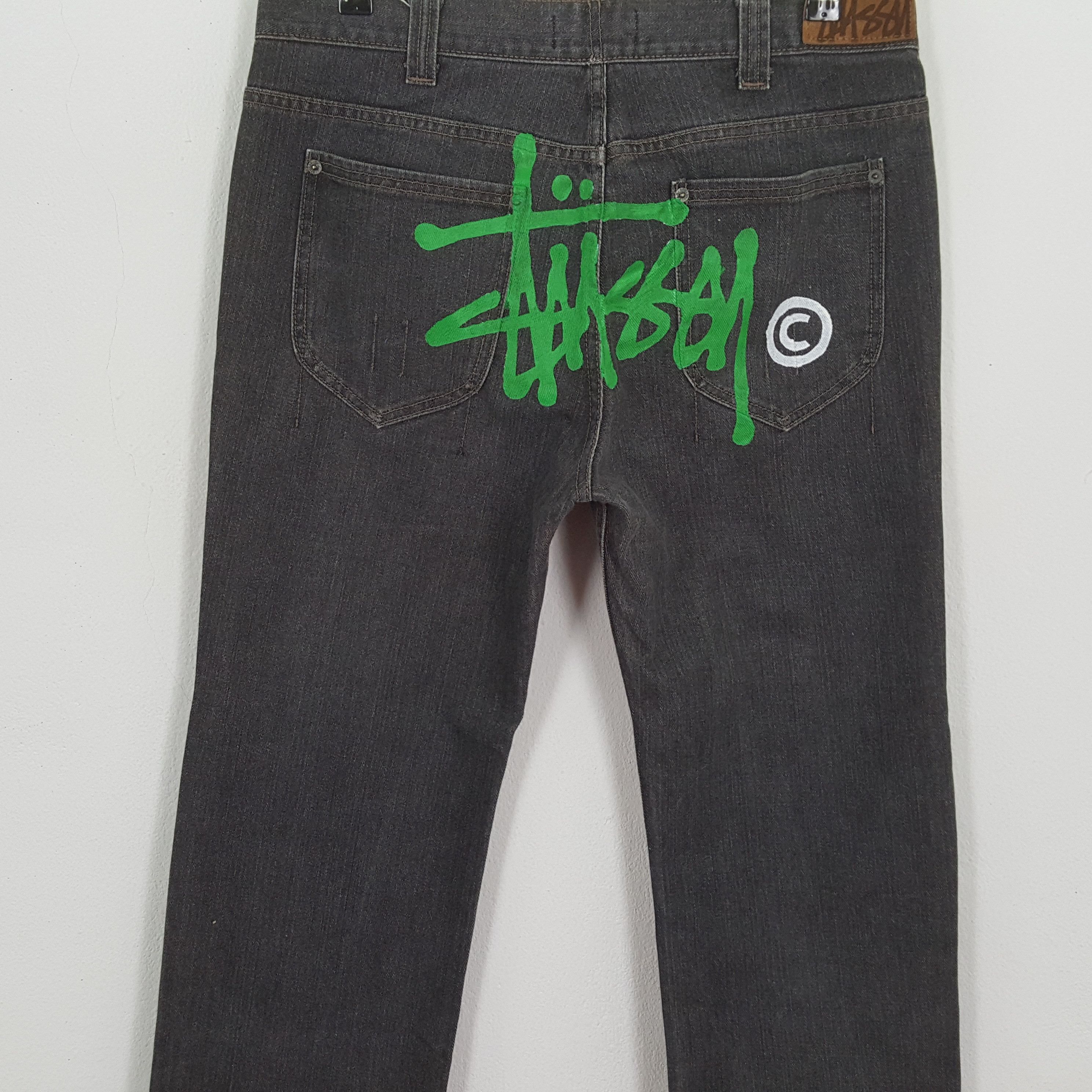 Stussy × Vintage Vintage STUSSY Streetwear Skateboard Logo Style Jeans Size US 33 - 2 Thumbnail