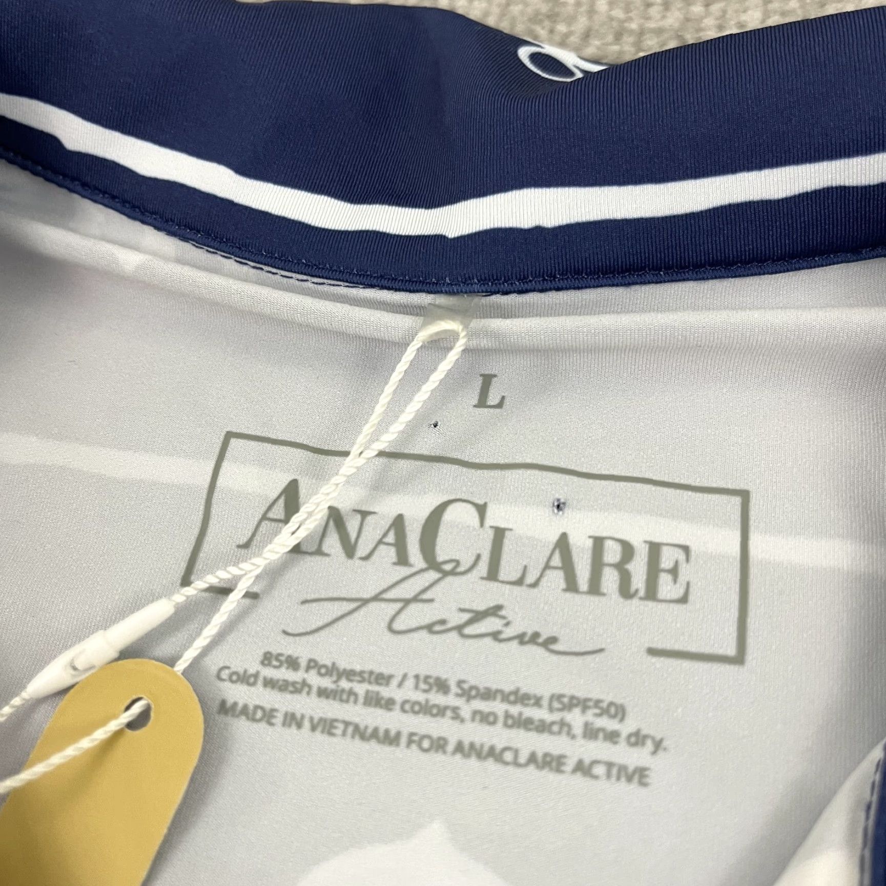 Nautica ANA CLARE Marin Dress Womens L Anchored Nautical Active Stretch Preppy NEW Size L / US 10 / IT 46 - 2 Thumbnail