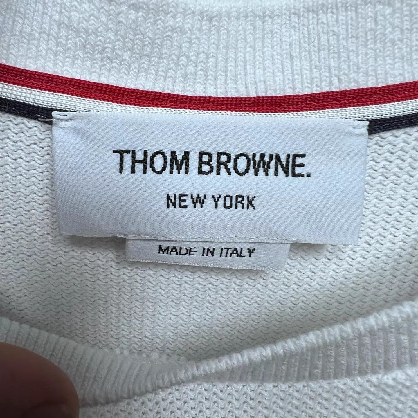 Thom Browne TB SS23 Striped White Knit Short Tee Size 2 99 Size US M / EU 48-50 / 2 - 3 Thumbnail