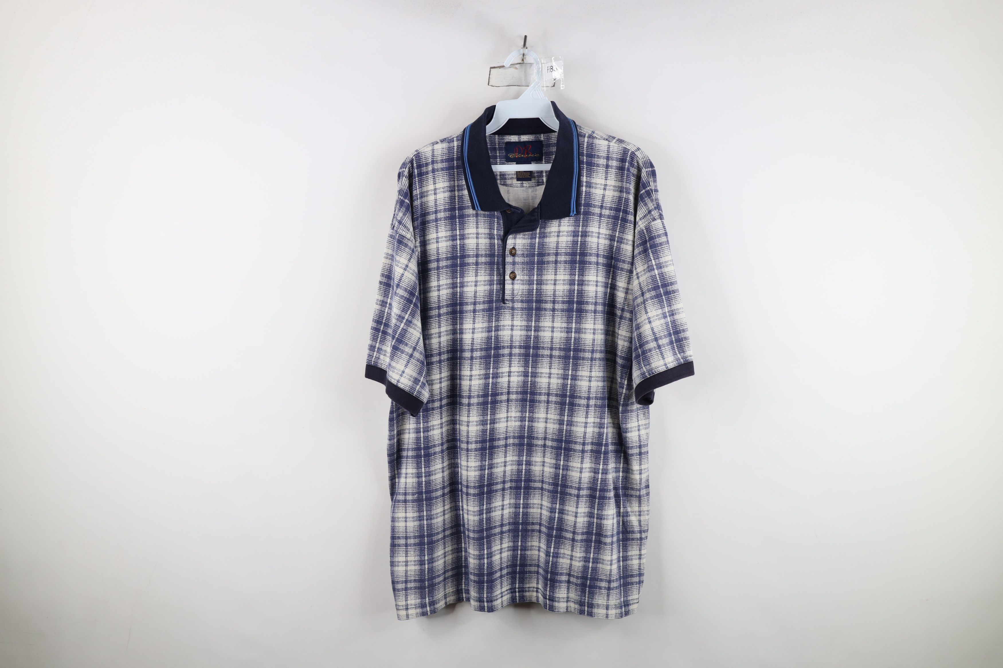 Vintage Vintage 90s Streetwear Fit Collared Golf Polo Shirt Plaid Size US XL / EU 56 / 4 - 1 Thumbnail