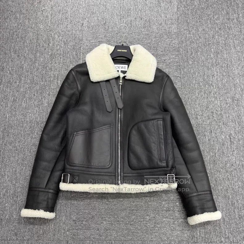 Loewe Leather and Fur Combo Jacket