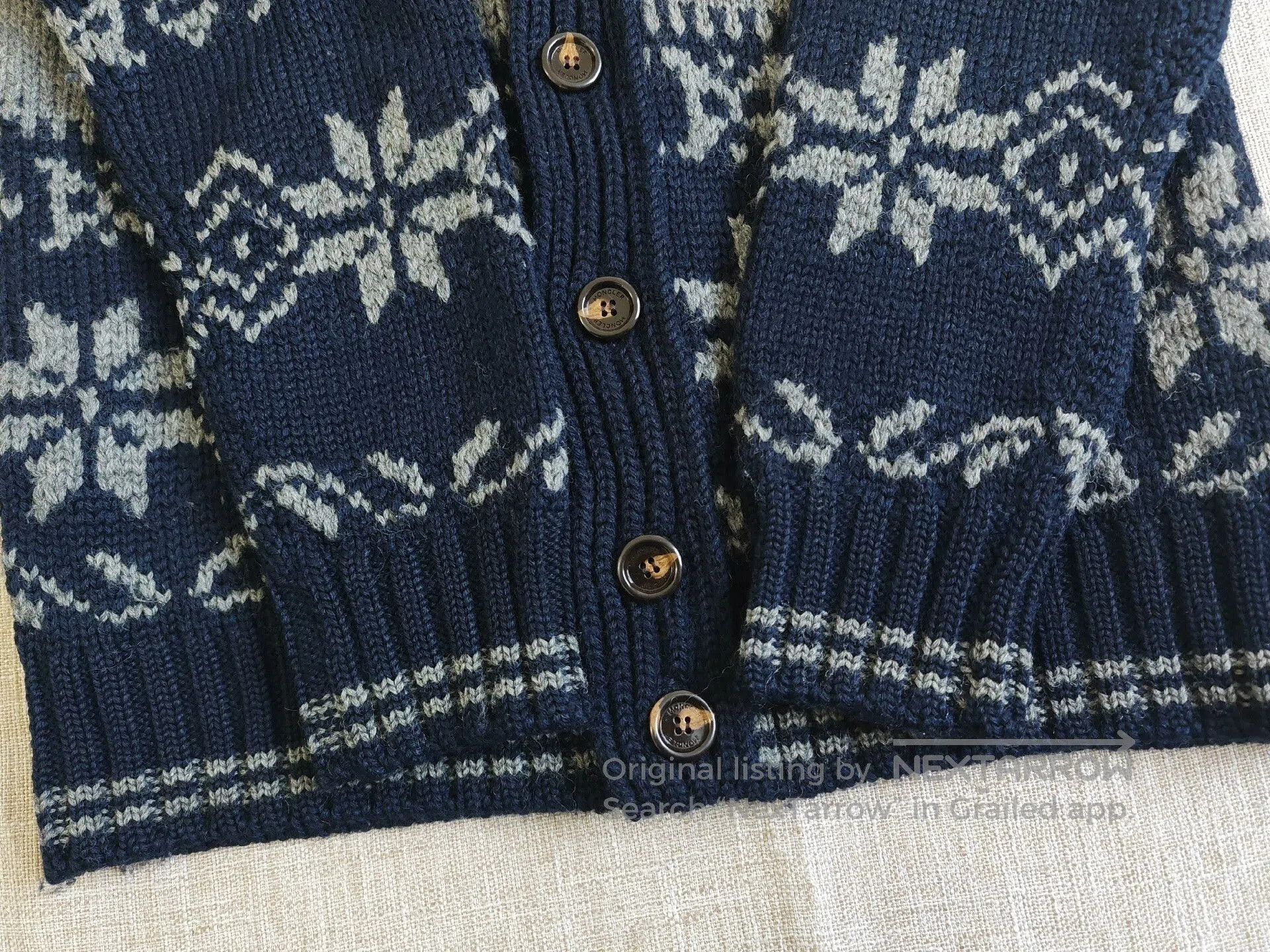 Moncler Moncler Men's Knit Cardigan Sweater. Size US M / EU 48-50 / 2 - 7 Thumbnail
