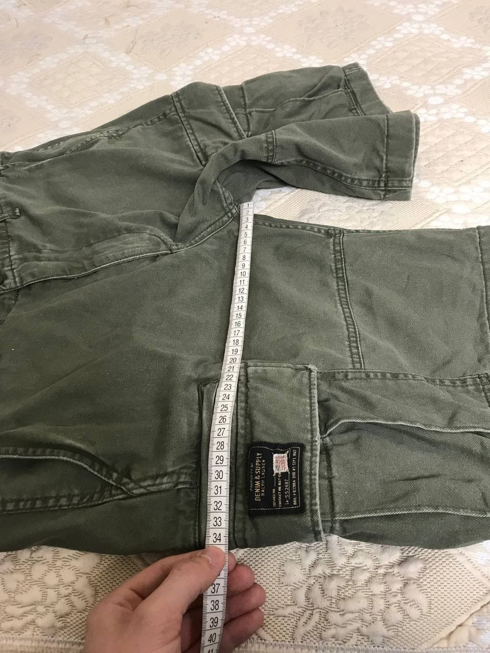 Denim & Supply Ralph Lauren 🔥 Denim & Supply Ralph Lauren Cargo Army Shorts Y2K Work USA Size US 33 - 14 Thumbnail
