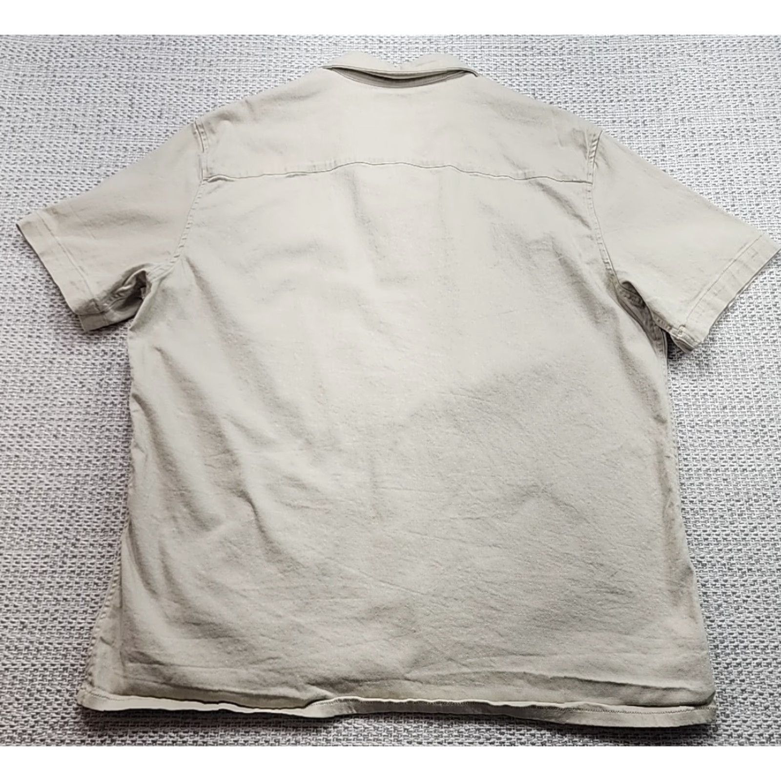 Vintage Snoop Dogg Shirt Mens XL Button-Up Short Sleeve Heavy Cotton Hip Hop Dogg Supply By Snoop Dogg Beige Solid 90s California USA Gangsta Casual Size US XL / EU 56 / 4 - 6 Thumbnail