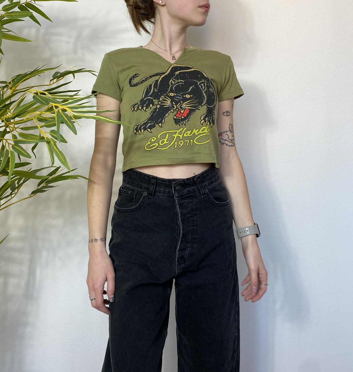 Ed Hardy ED HARDY TIGER T SHIRT TOP Size S / US 4 / IT 40 - 2 Thumbnail