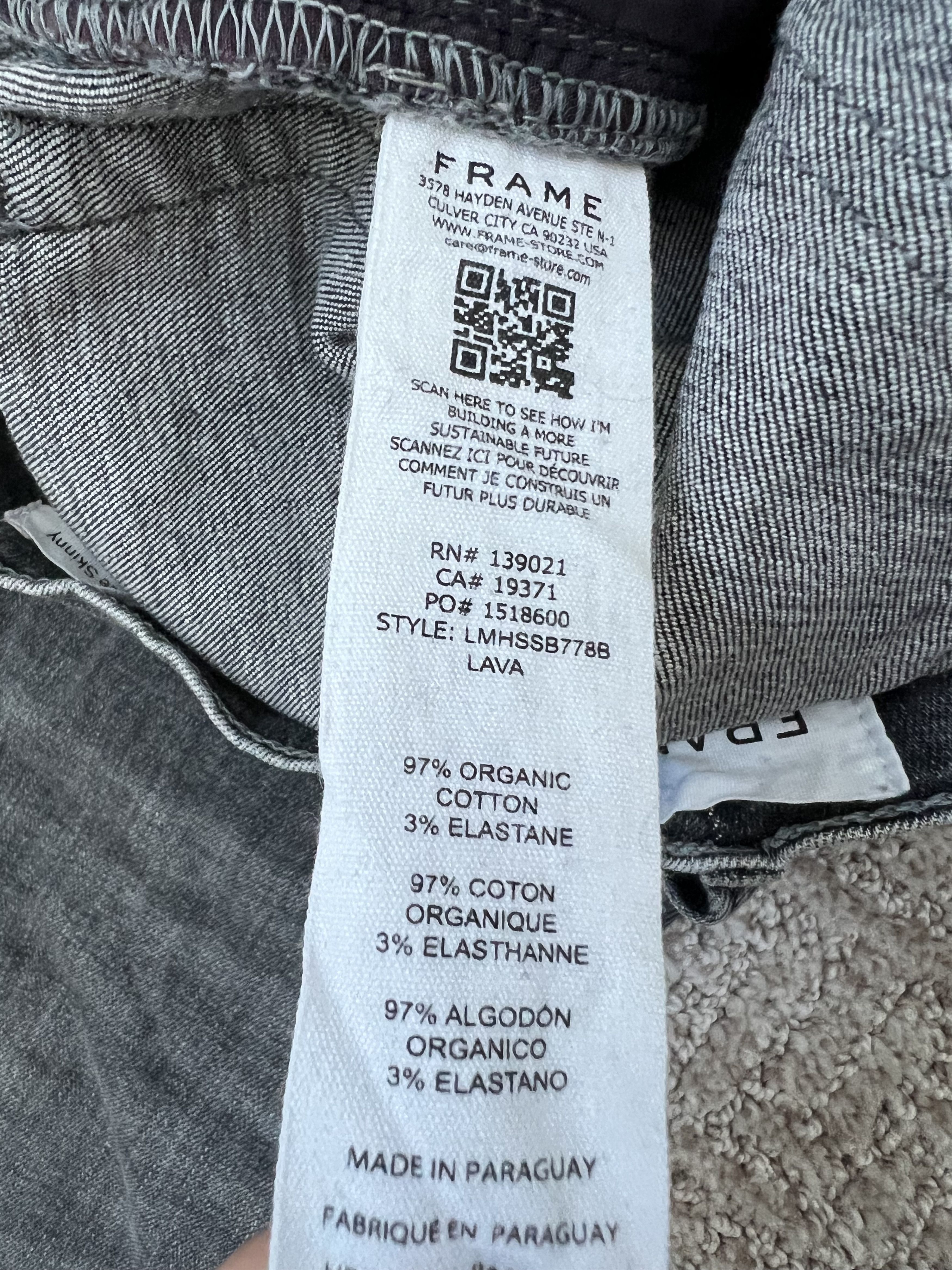Frame FRAME Jagger True Skinny Grey Denim (Size 32) Size US 32 / EU 48 - 5 Thumbnail