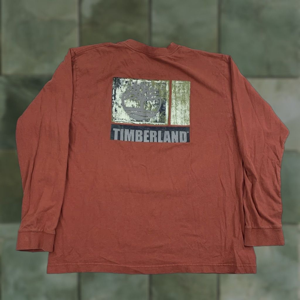 Timberland VINTAGE Timberland Long Sleeve Shirt Adult Large Orange Grunge Y2K Mens Size US L / EU 52-54 / 3 - 1 Thumbnail