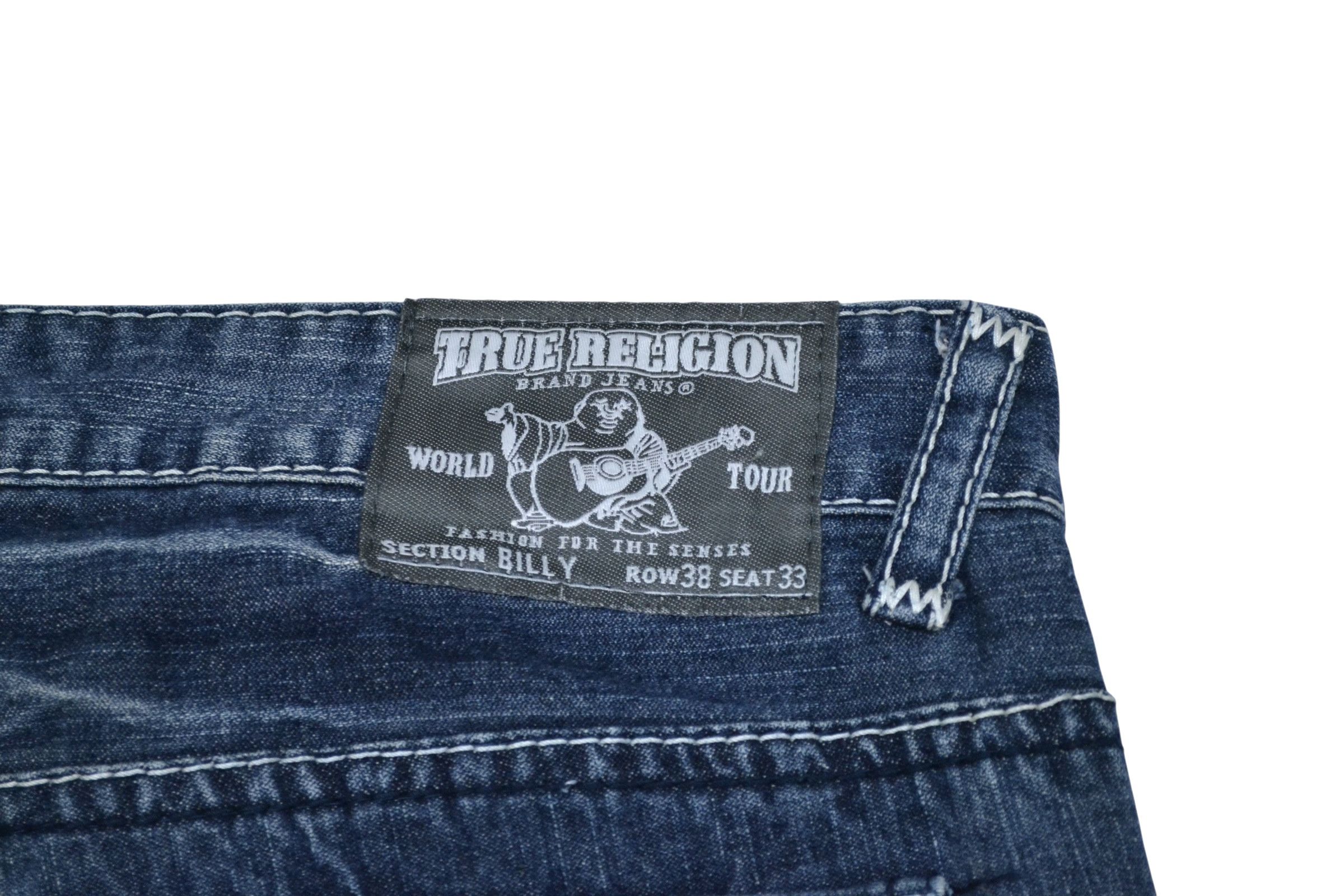 True Religion True Religion Billy Embroidered Men’s Blue Jeans Size US 38 / EU 54 - 3 Thumbnail