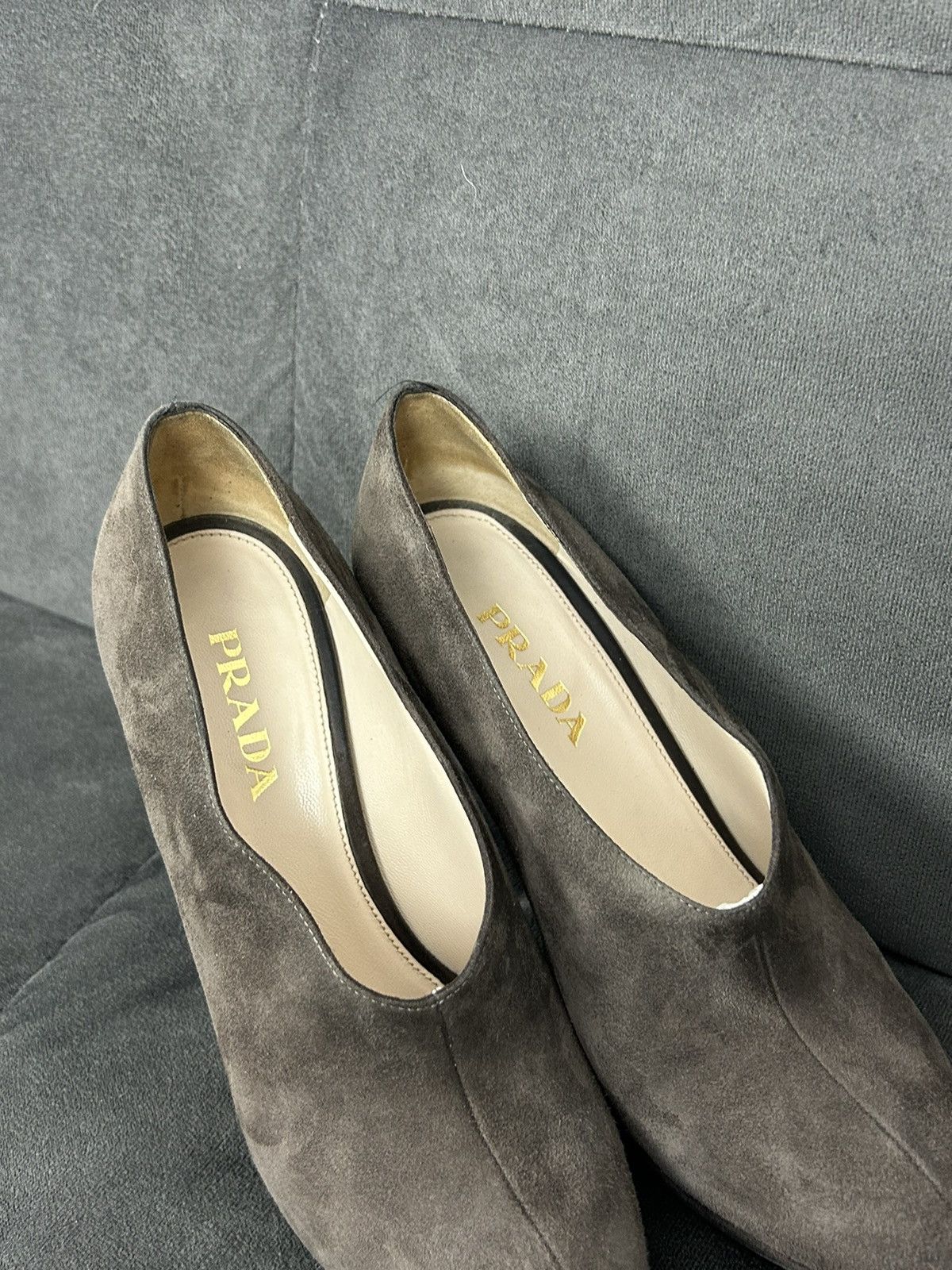 Prada Prada Luxury Brown Suede Ankle Boots High Heels Size US 6 / IT 36 - 4 Thumbnail