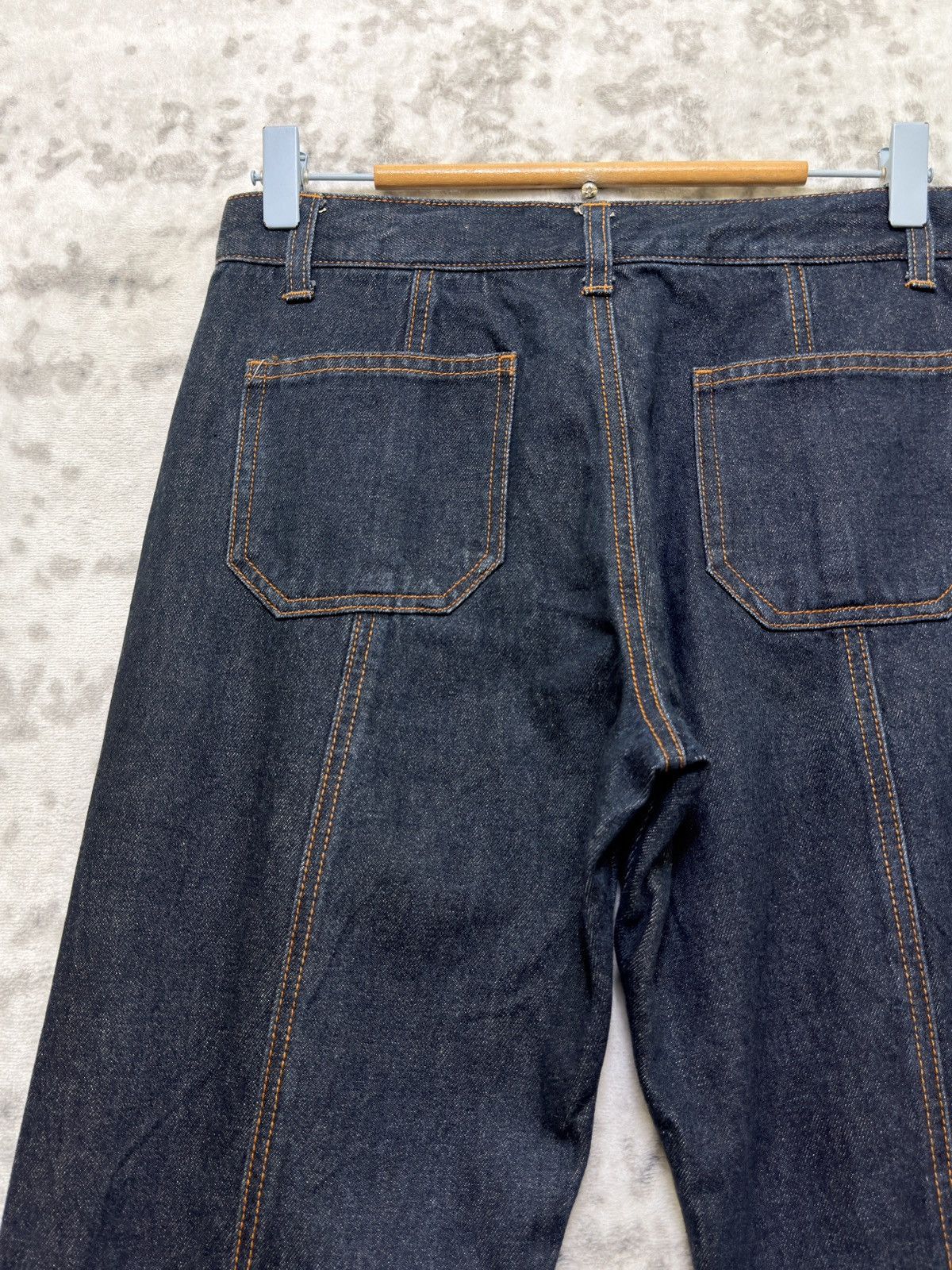 Japanese Brand Vintage Bell Bottom Flare Denim Retro High Waist Button Fly Size US 28 / EU 44 - 10 Thumbnail
