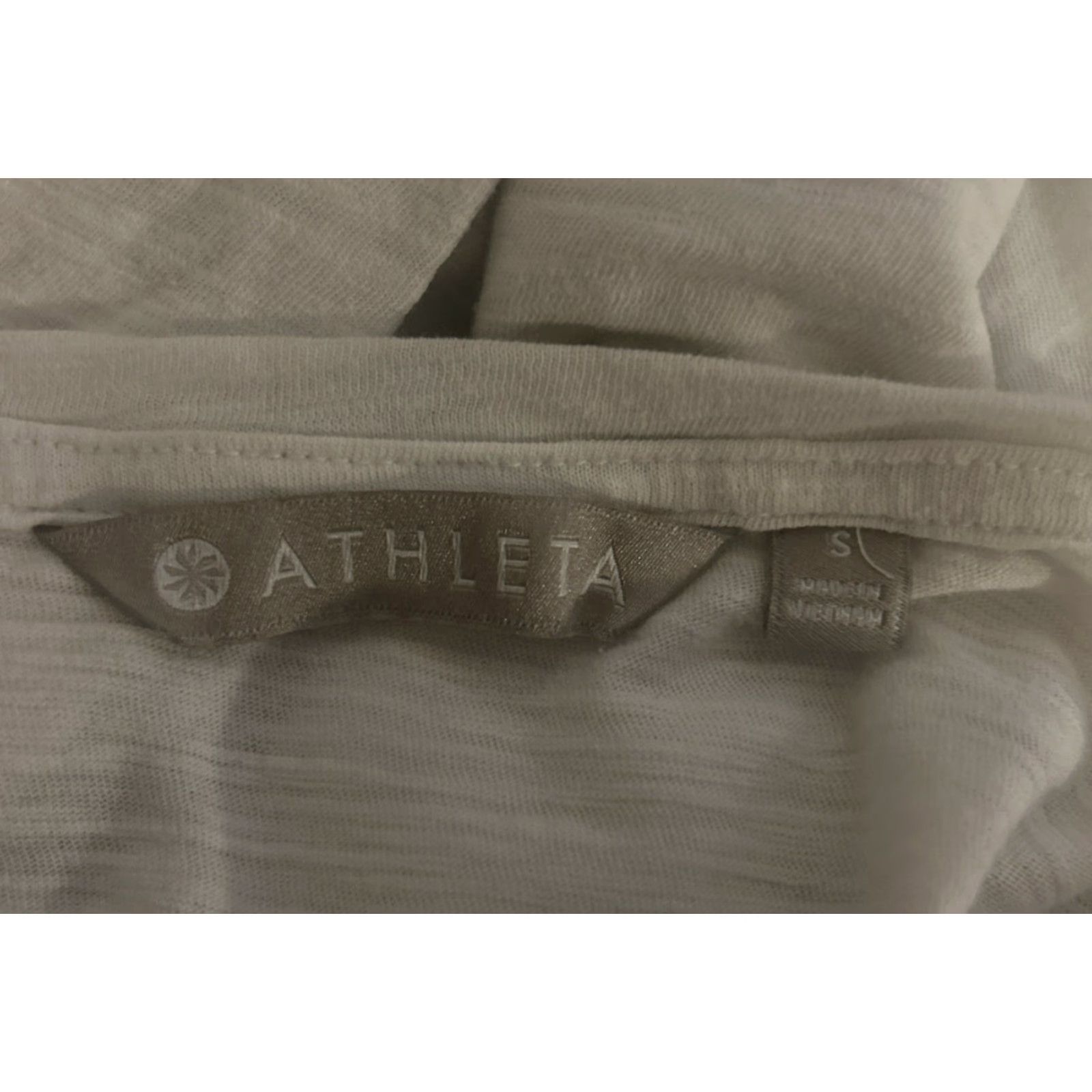 Athleta Athleta Shirt Women S White Lightweight Cotton Blend Pullover Long Sleeve Round Neck Knit Basic 21" Pit to Pit 21" Length casual Travel Size S / US 4 / IT 40 - 3 Thumbnail