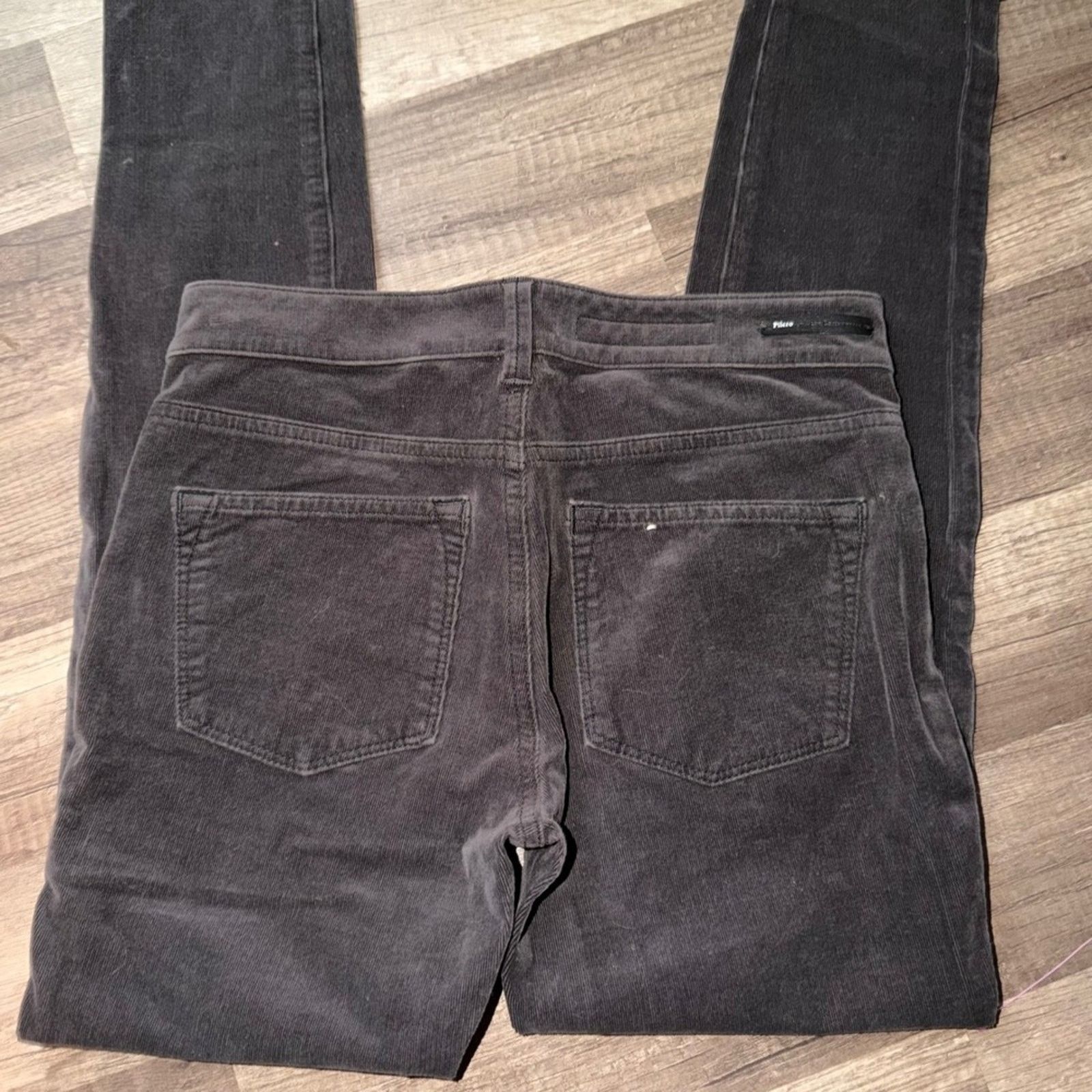 Anthropologie Pilcro Serif Corduroy Pants Gray Slim Straight Size 26" / US 2 / IT 38 - 4 Thumbnail