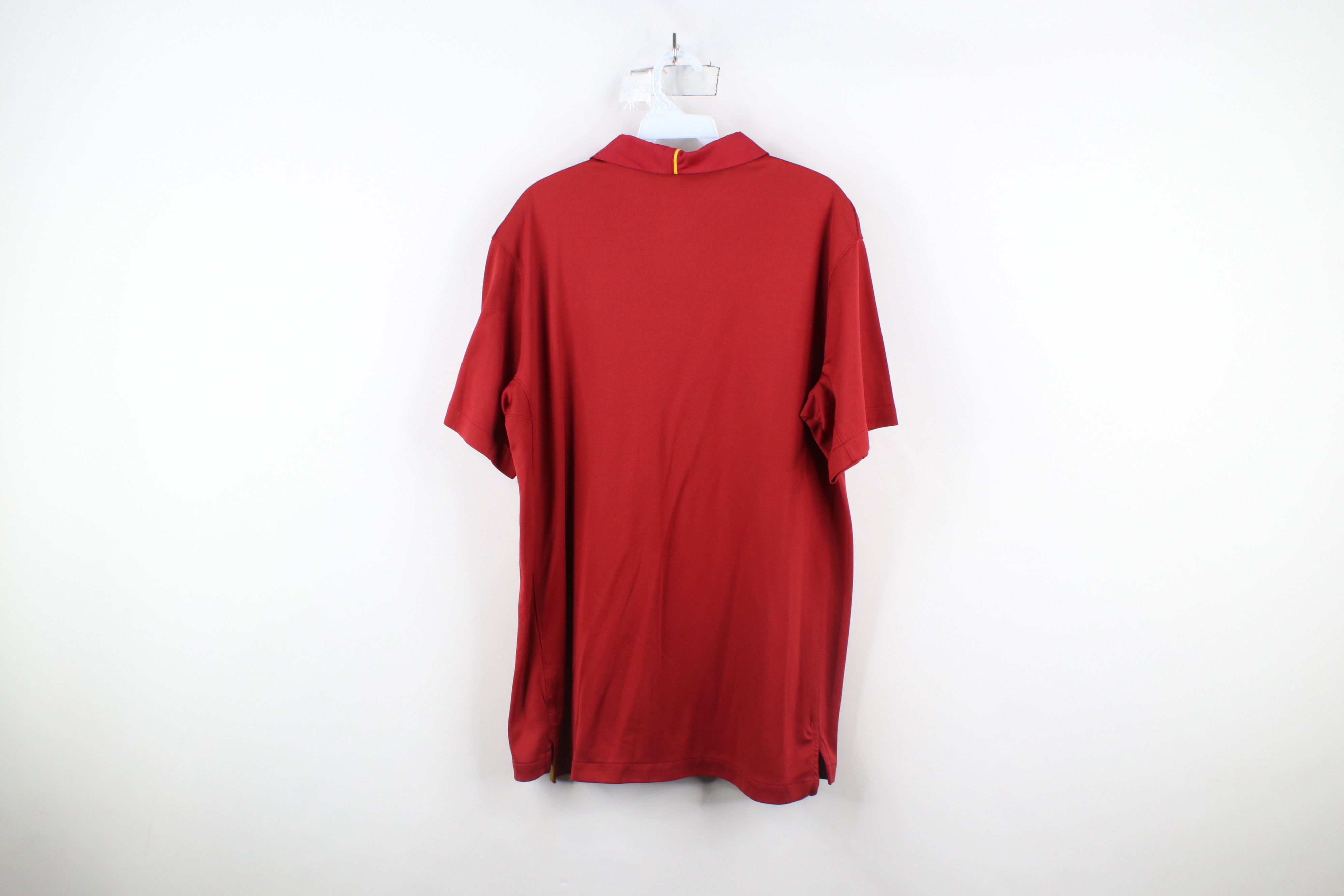 Nike × Vintage Nike Iowa State University Collared Golf Polo Shirt Red Size US L / EU 52-54 / 3 - 10 Thumbnail