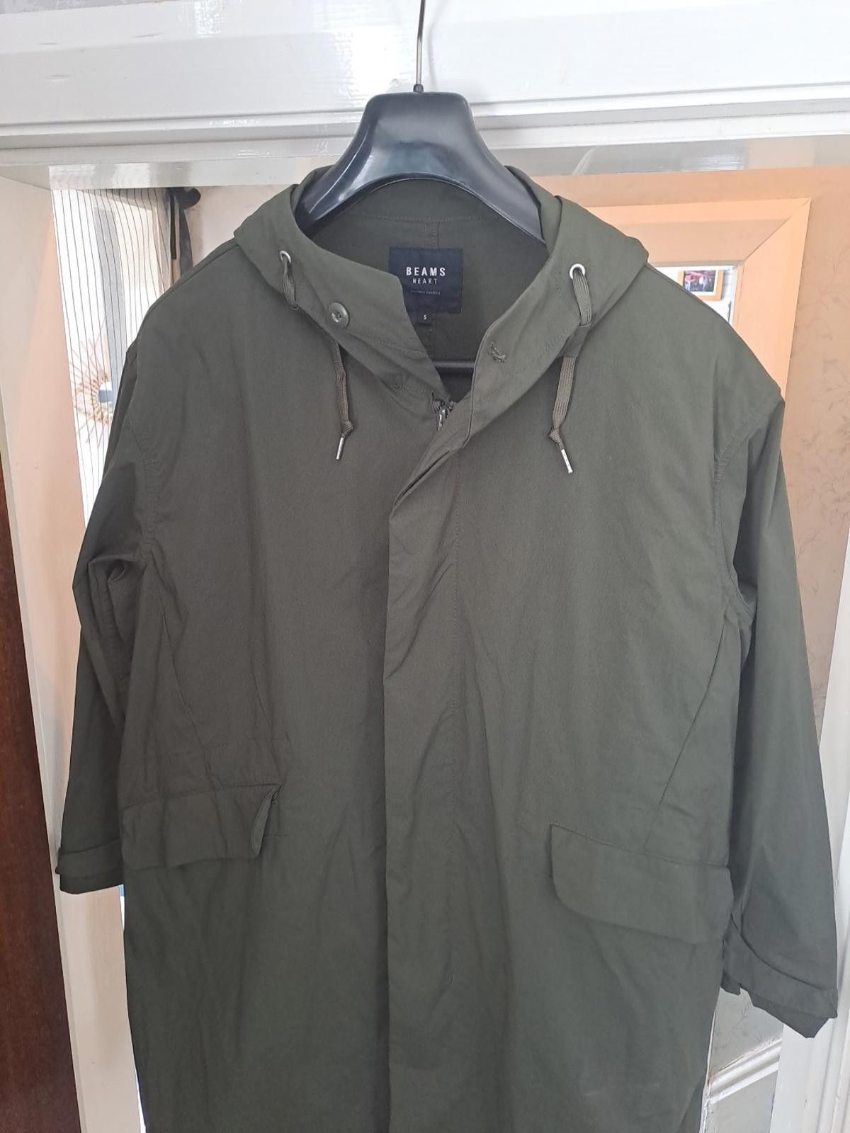 Beauty Beast Beams Japan M65 Nylon Parka Hooded S Green Khaki Ptp 23" Size US S / EU 44-46 / 1 - 2 Thumbnail