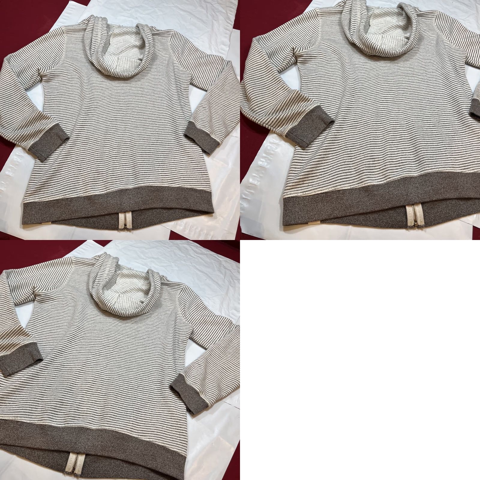 Vintage NMU WILDCATS GRAY striped Zip hoodie Jacket MED Northern Michigan MED sweatshirt Size M / US 6-8 / IT 42-44 - 9 Thumbnail