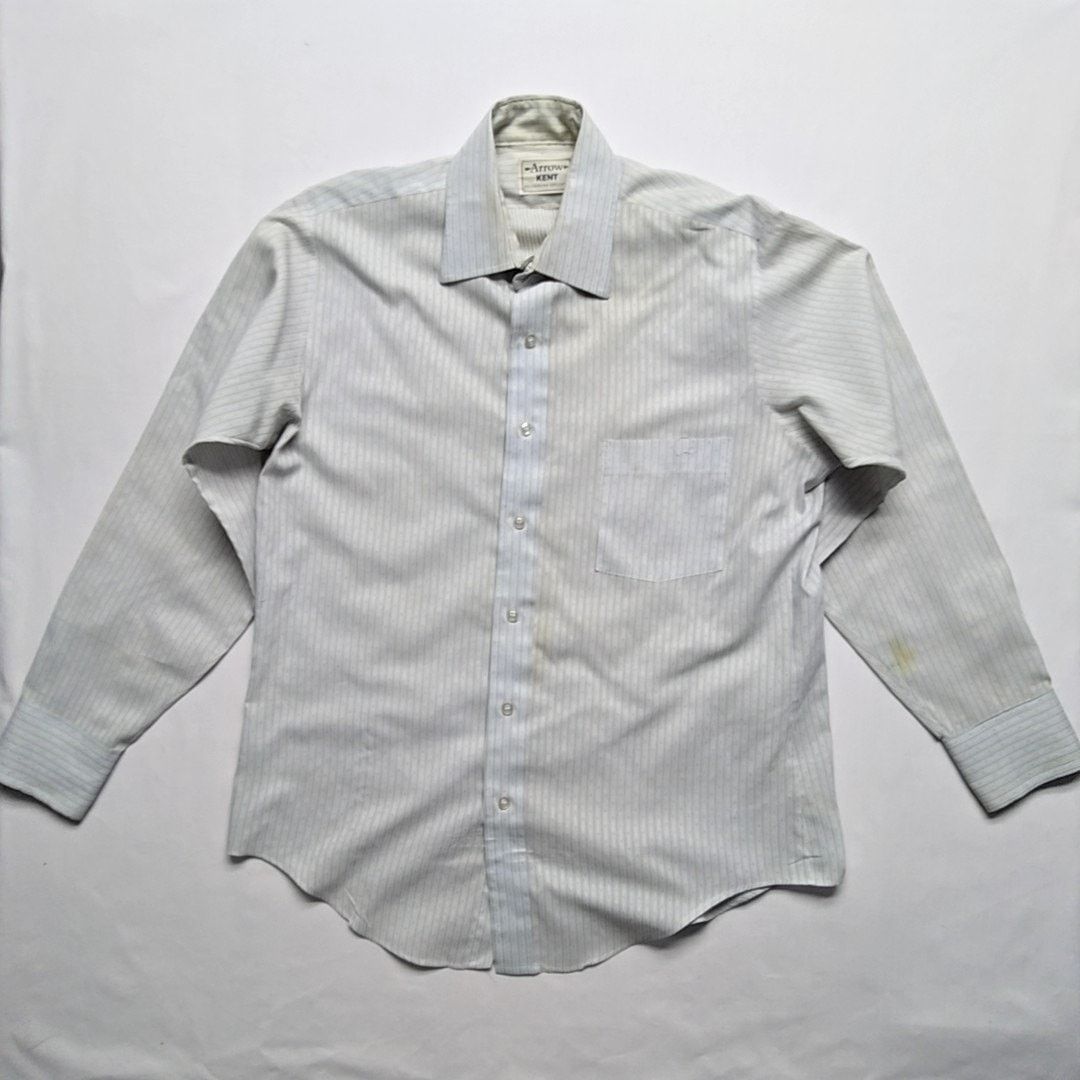 Arrow Vintage Arrow Kent Striped Button-Up Gray Blue L Shirt 90s Size US L / EU 52-54 / 3 - 1 Thumbnail