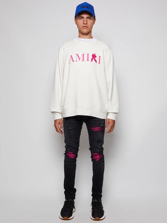 Amiri o1gr1nt1124 Reverse Bunny Crewneck Sweatshirt Size US XS / EU 42 / 0 - 2 Thumbnail