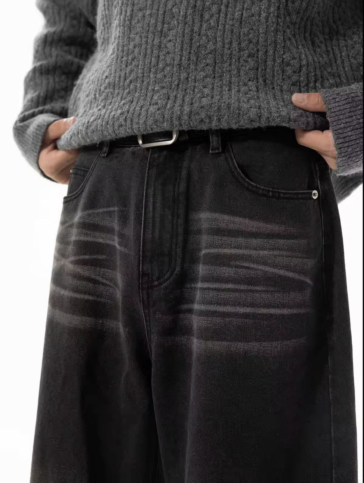 Japanese Brand Vintage Pleated Loose Jean Men Size US 30 / EU 46 - 4 Thumbnail