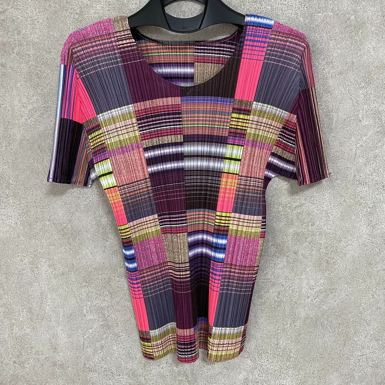 Issey Miyake issey miyake size:4 Checkered short sleeves Size XXS / US 00 / IT 34 - 1 Thumbnail