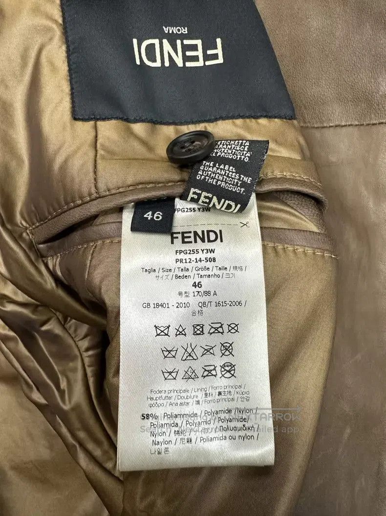 Fendi Fendi Crocodile Pattern Leather Jacket Size US S / EU 44-46 / 1 - 6 Thumbnail