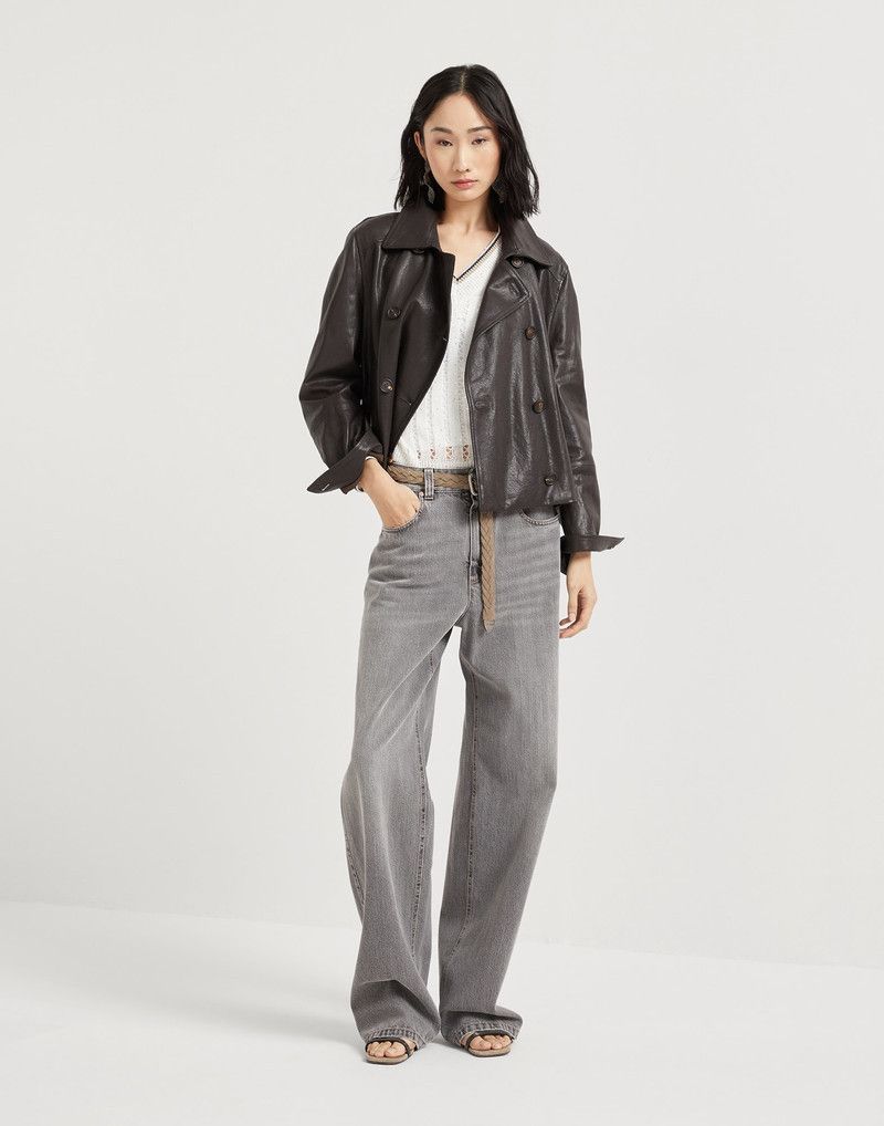 Brunello Cucinelli o1la1rc1a0326 Linen Dazzling Ribbed Net Sweater in White Size L / US 10 / IT 46 - 4 Thumbnail