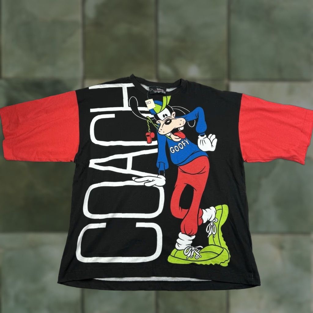Disney VINTAGE Disney Goofy T-Shirt Adult XL Black 90s Mens Regular Fit Size US XL / EU 56 / 4 - 1 Thumbnail