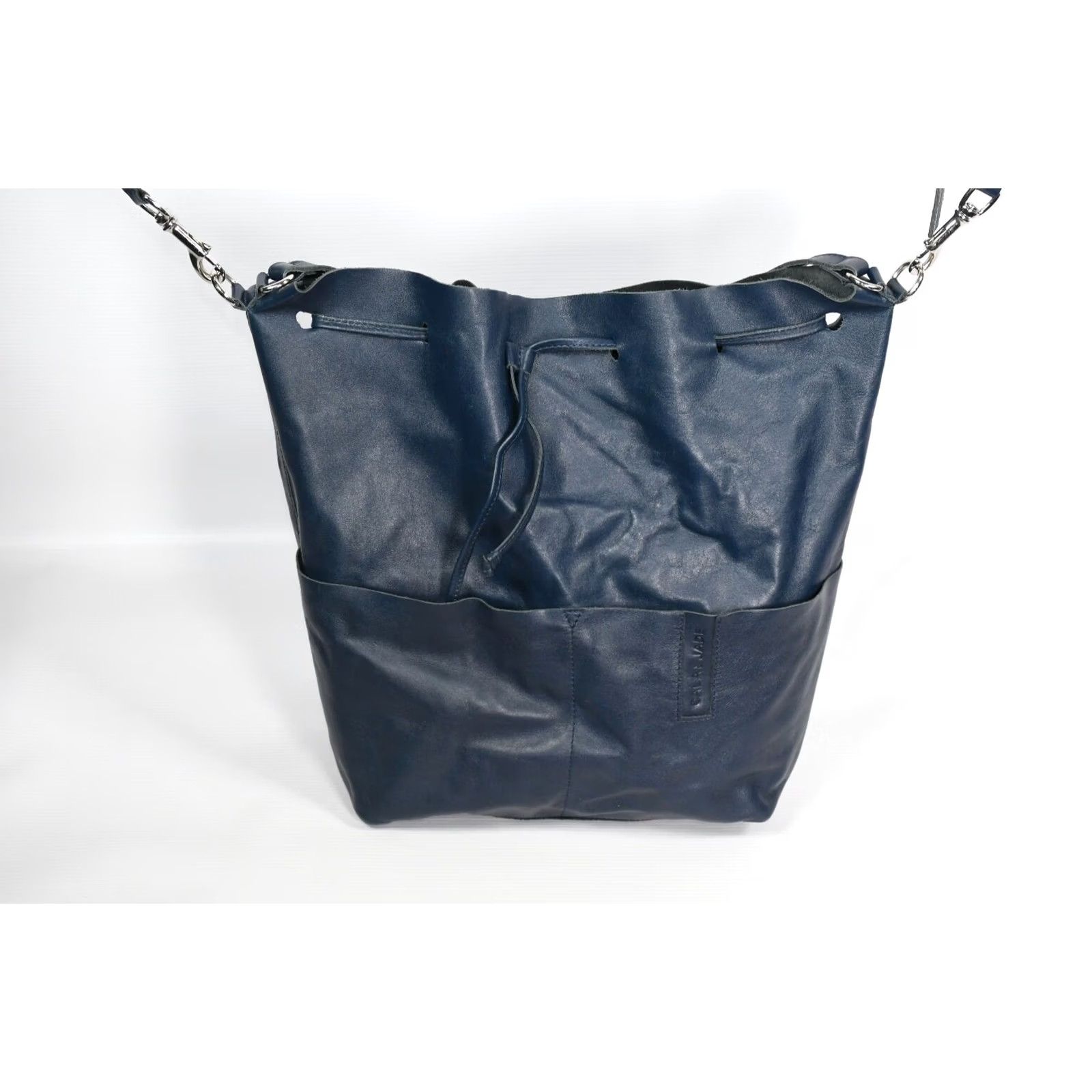 Vintage CALA JADE Blue Leather Shopper Handbag Women Large Crossbody Vintage? No - CALA JADE Leather Exterior Blue Lining Blue 100% Leather Size ONE SIZE - 4 Thumbnail
