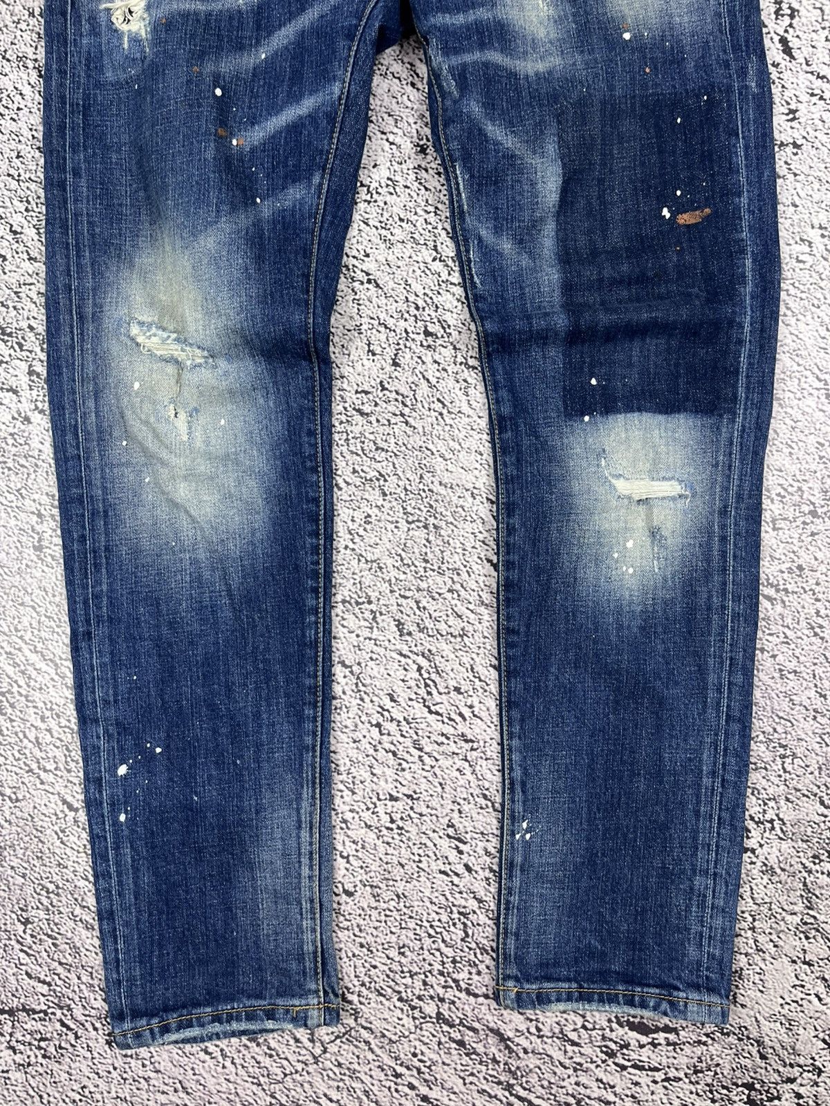 Dsquared2 Dsquared2 Painted Distressed Jeans Denim Pants Slim Fit Size US 32 / EU 48 - 2 Thumbnail