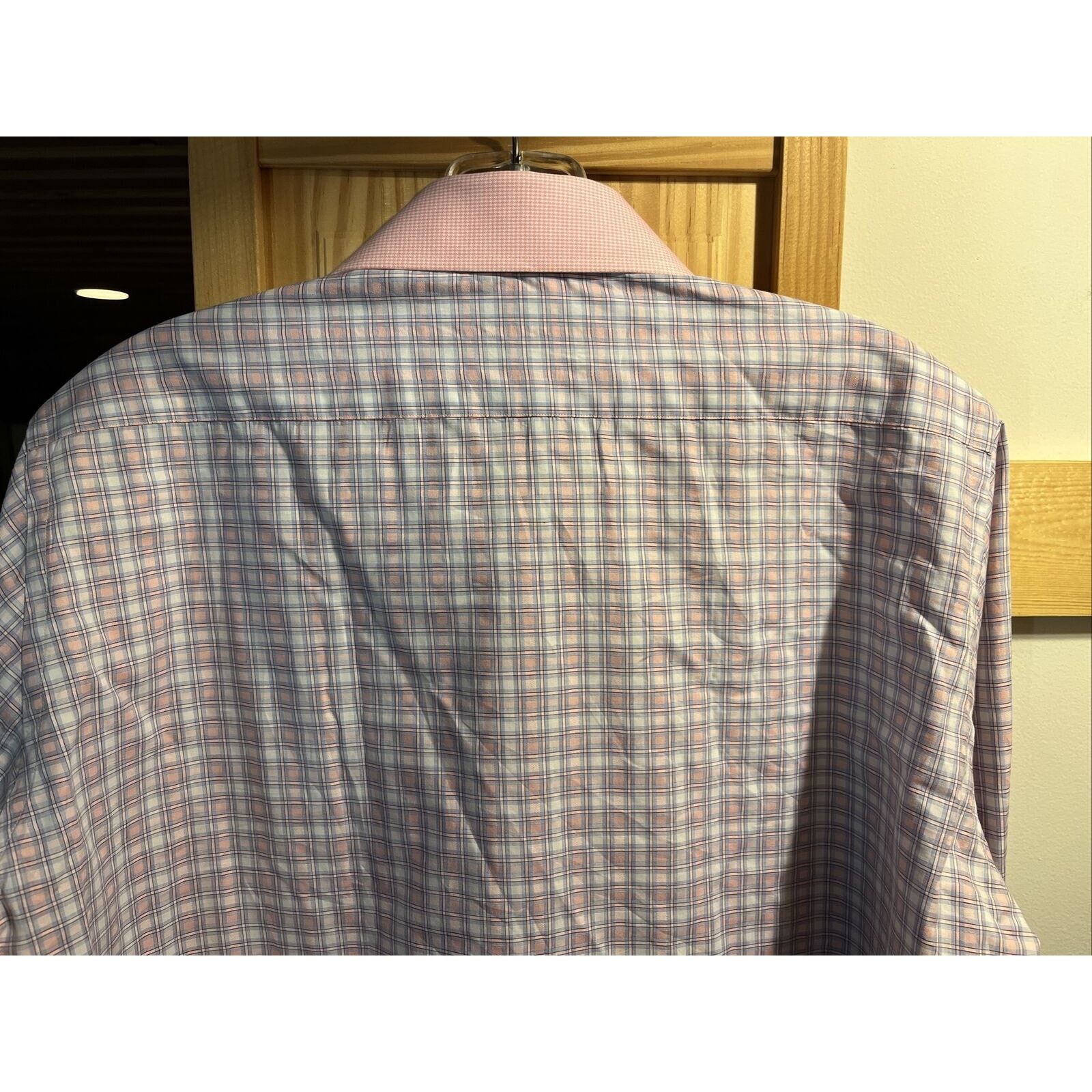Robert Graham Robert Graham Men’s M 15.5 39 Pink Check Button Cotton Shirt Size US M / EU 48-50 / 2 - 11 Thumbnail