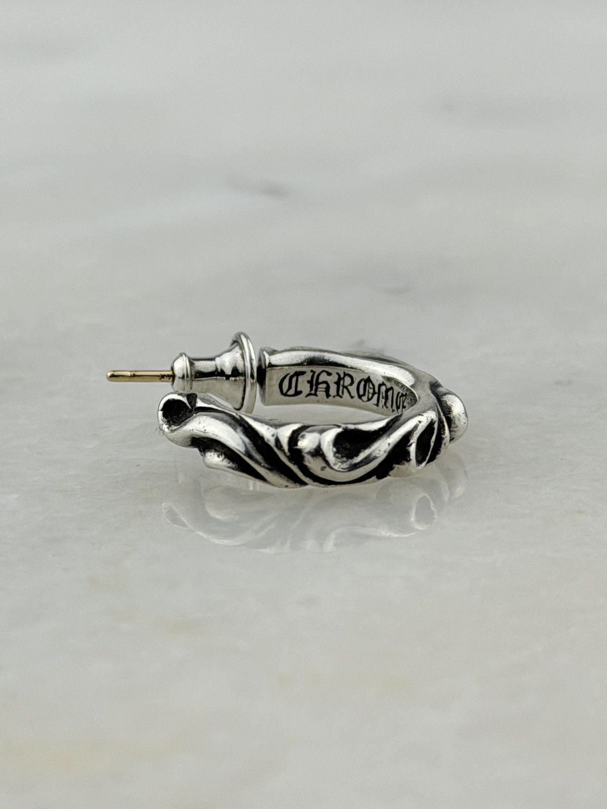 Chrome Hearts CHROME HEARTS HOOP SCROLL EARRING Size ONE SIZE - 2 Thumbnail
