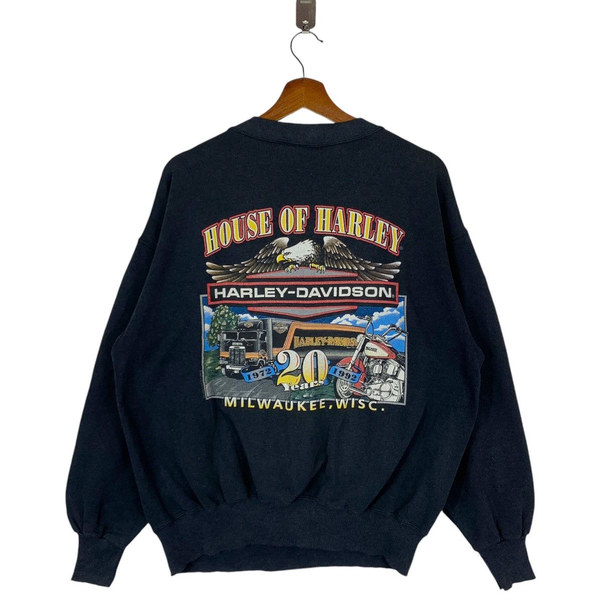 Harley Davidson × Vintage 90s HARLEY DAVIDSON MOTORCYCLE HOUSE MILWAUKEE Size US L / EU 52-54 / 3 - 1 Thumbnail