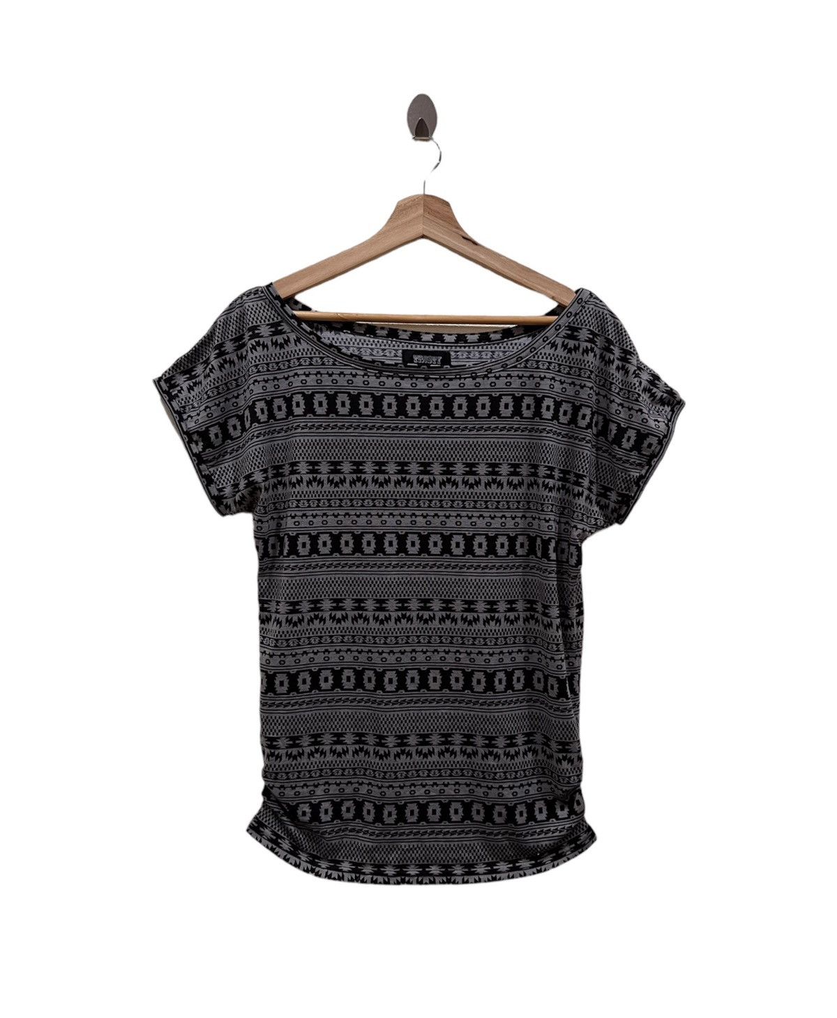 image of Trusty Navajo Aztec Tshirt in Black, Women's (Size Medium)