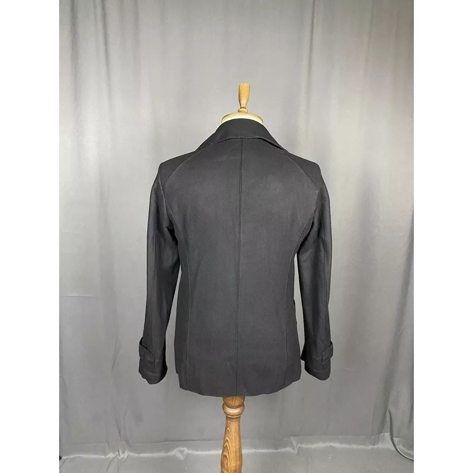 Ermenegildo Zegna MINT! Zegna Men's Black Wool Double Breasted Pea Coat Size S Size US S / EU 44-46 / 1 - 7 Thumbnail