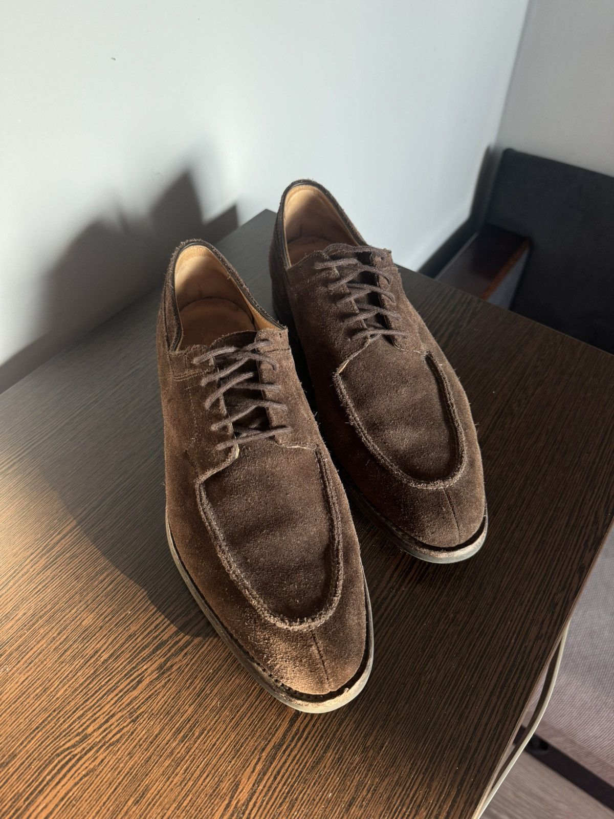 Crockett & Jones RRP€610 Crockett & Jones Hardwick Dark Brown Suede Shoes Size US 9.5 / EU 42-43 - 9 Thumbnail