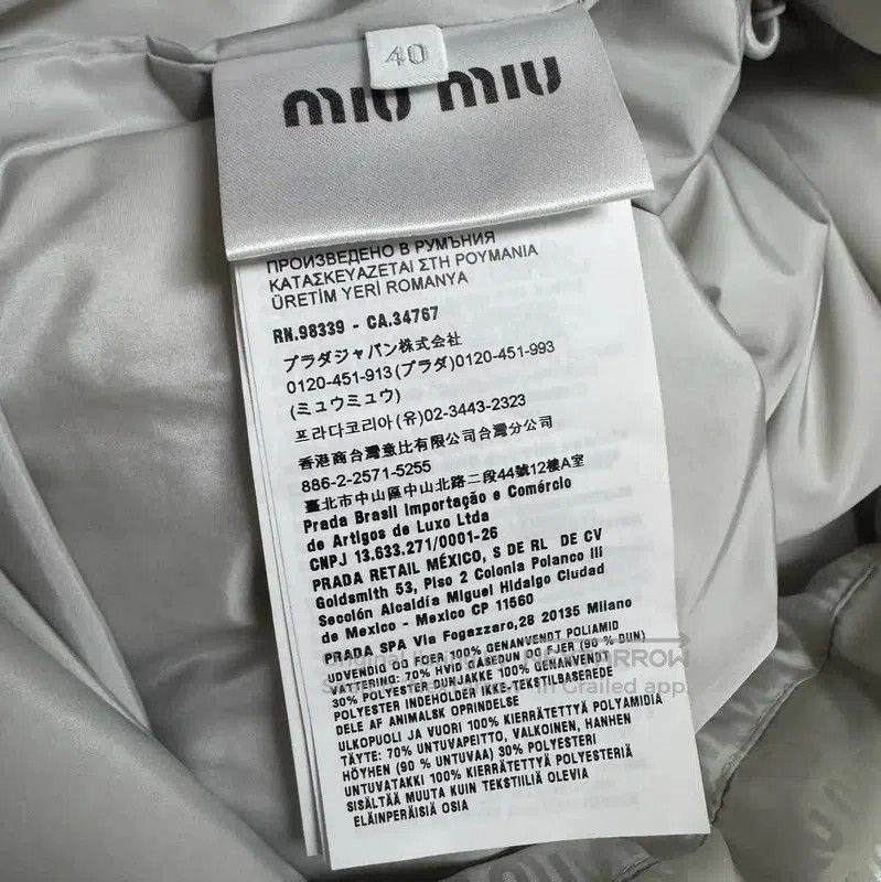 Miu Miu Miu Miu Silver Nylon Women's Puffer Jacket . Size L / US 10 / IT 46 - 5 Thumbnail