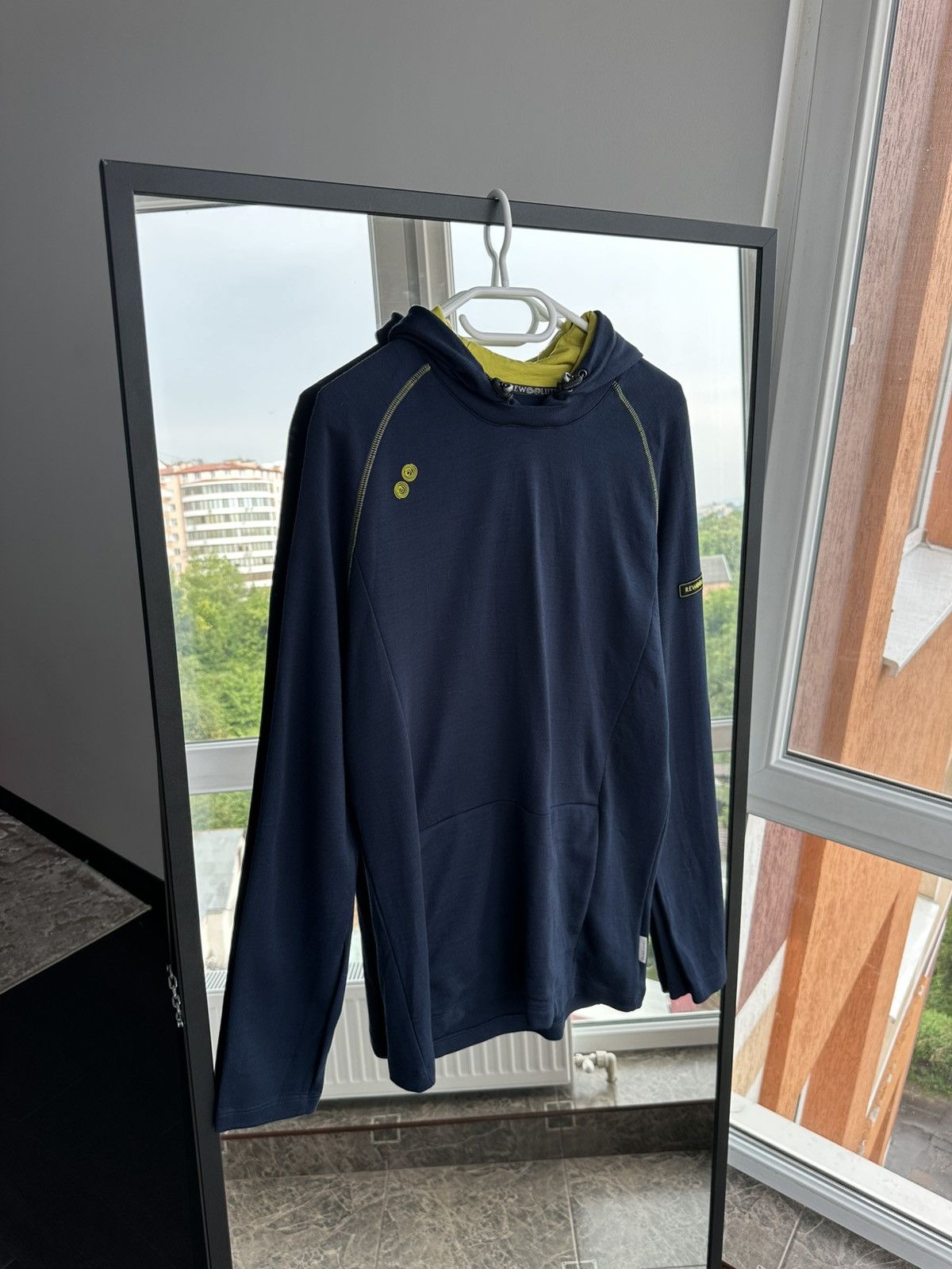 Outdoor Voices REDA Rewoolution Navy Blue Merino Wool Hoodie Size XL Size US XL / EU 56 / 4 - 2 Thumbnail