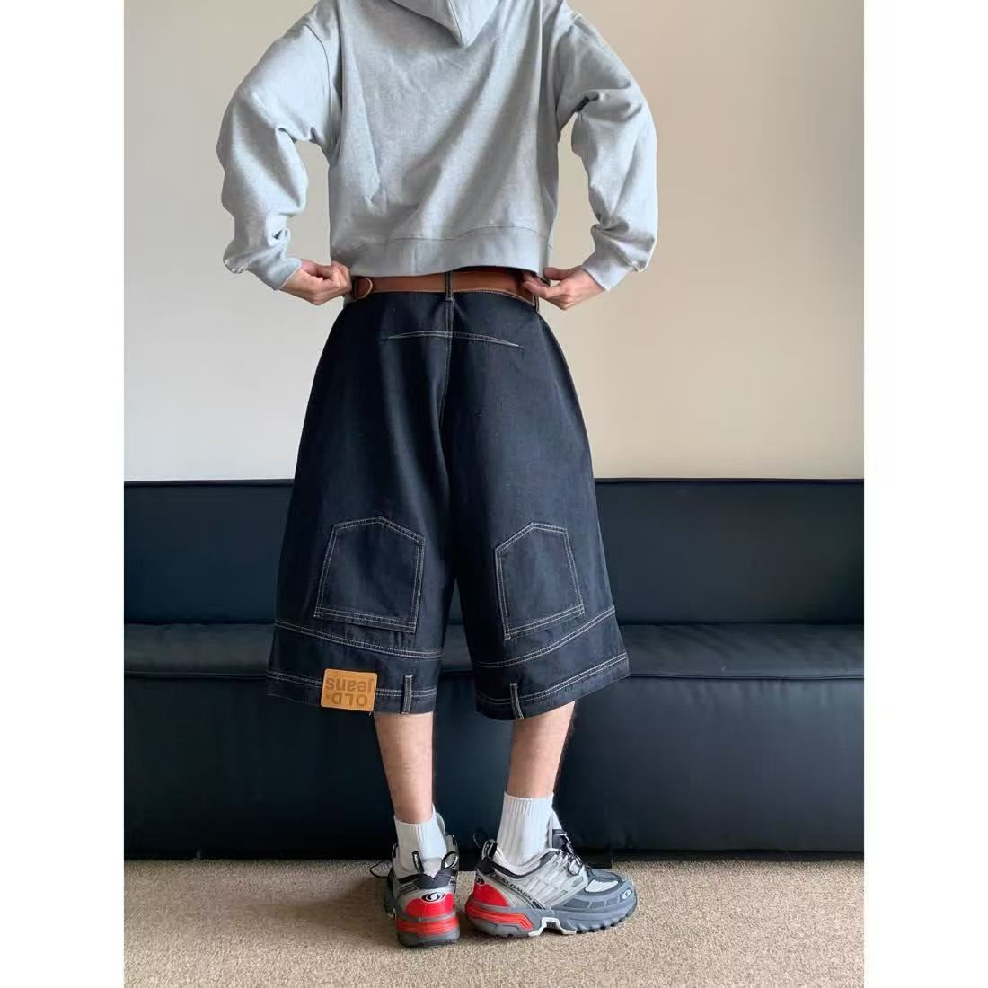 Japanese Brand × Jean American street classic washed retro workwear denim shorts Size US 32 / EU 48 - 1 Thumbnail