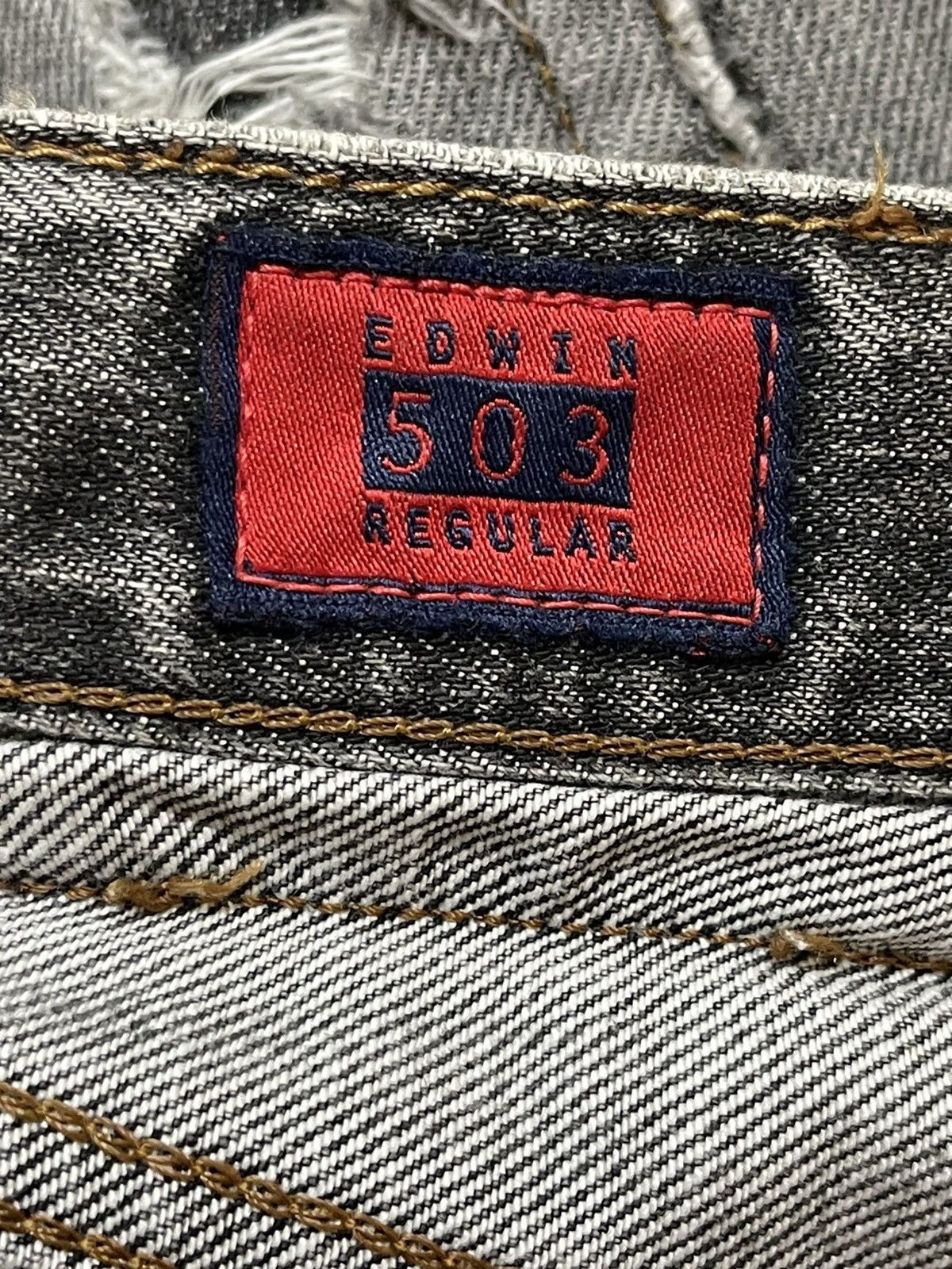 Edwin Vintage Edwin 503 Faded Wash Style Distressed Baggy Jeans Size US 31 - 9 Thumbnail