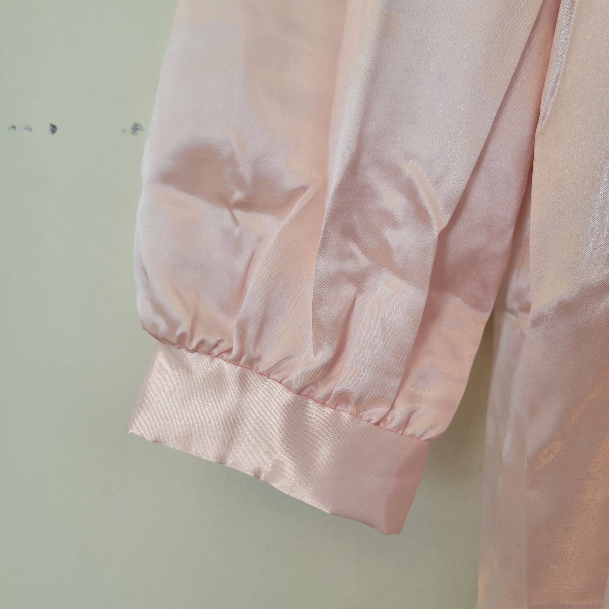Vintage Vintage Pink Nicole Long Satin Nightgown Lace Collar Cuffs M Size ONE SIZE - 6 Thumbnail