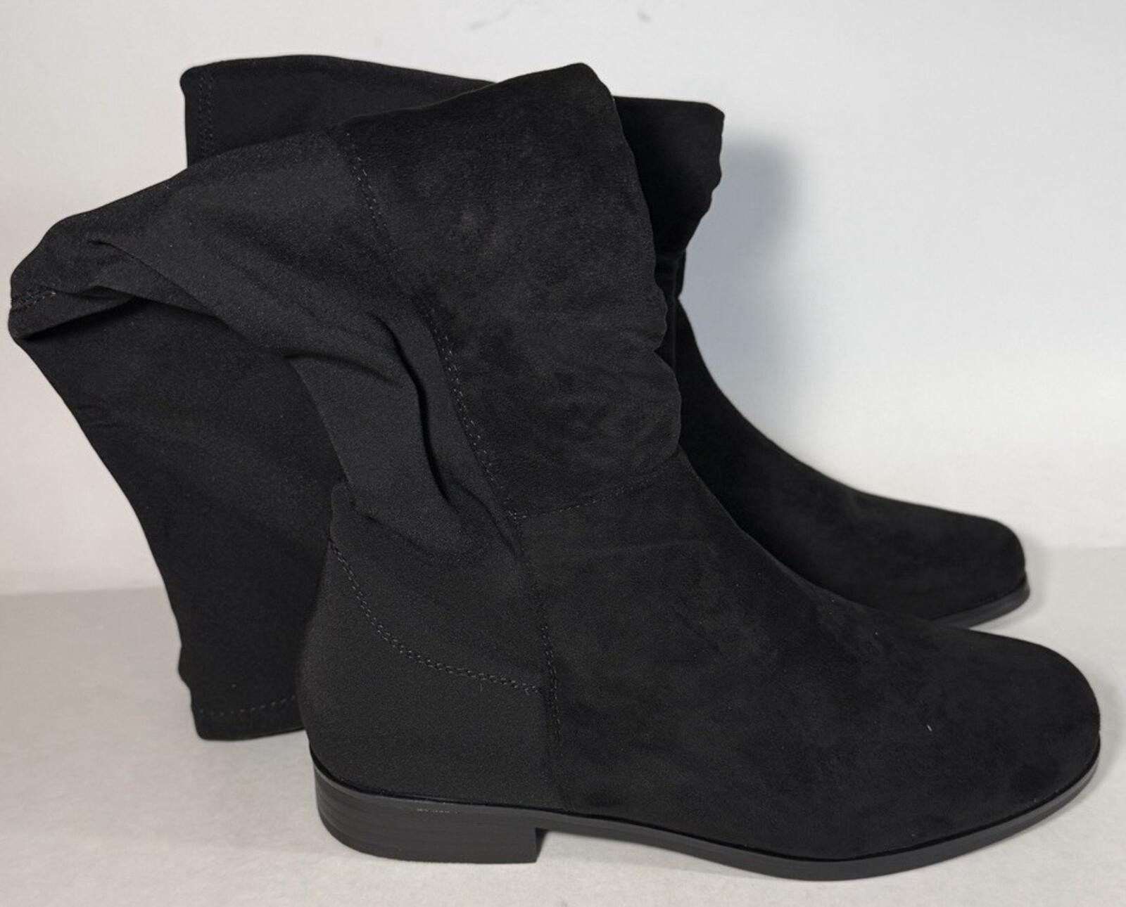 Other DREAM PAIRS Womens Suede/Fabric Knee High Boots Zipper Black Size US 9.5 / IT 39.5 - 3 Thumbnail