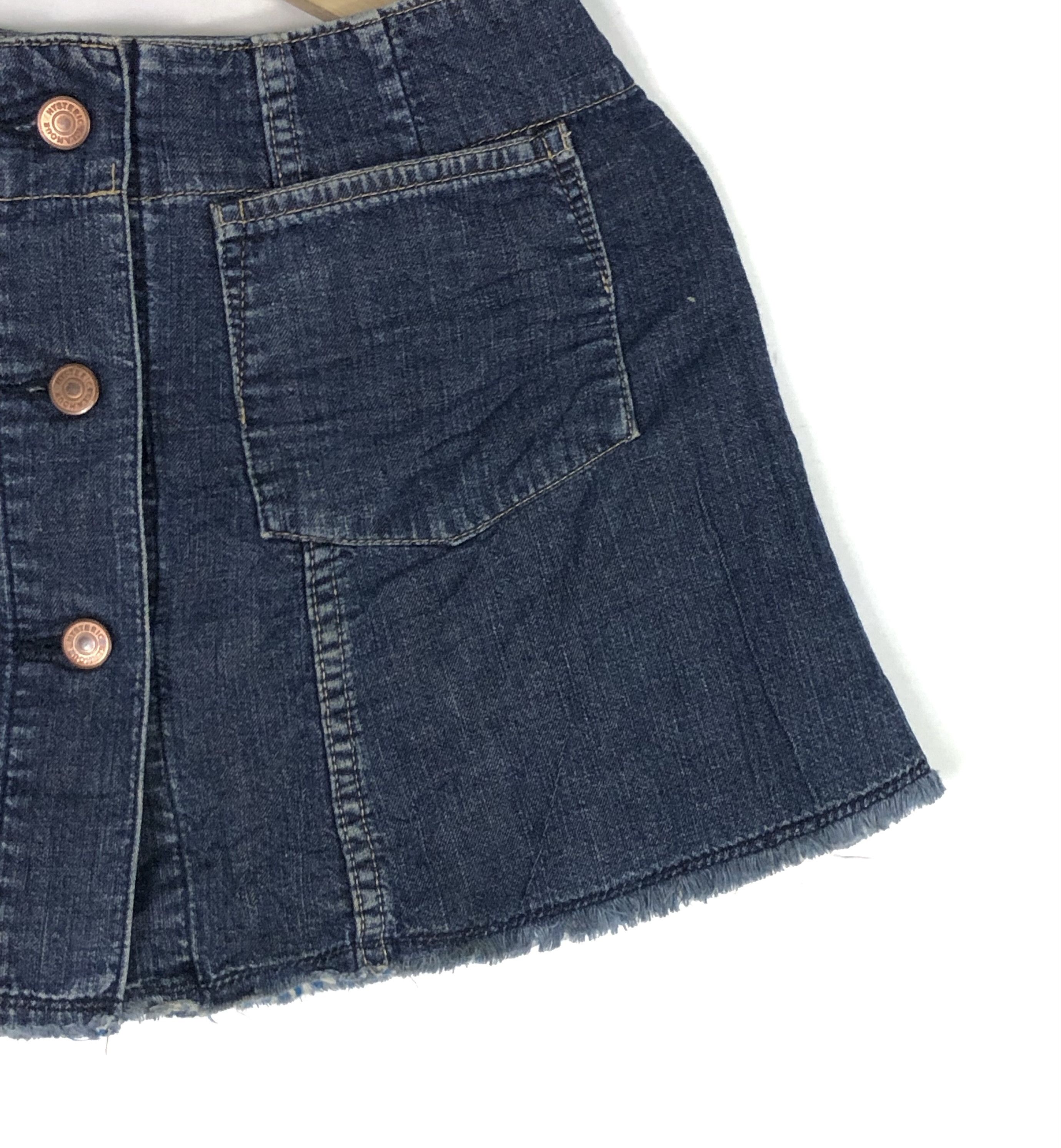 Hysteric Glamour RARE🔥VINTAGE 90’S HYSTERIC DENIM WRAP BUTTONED MINI SKIRT Size 27" / US 4 / IT 40 - 10 Thumbnail
