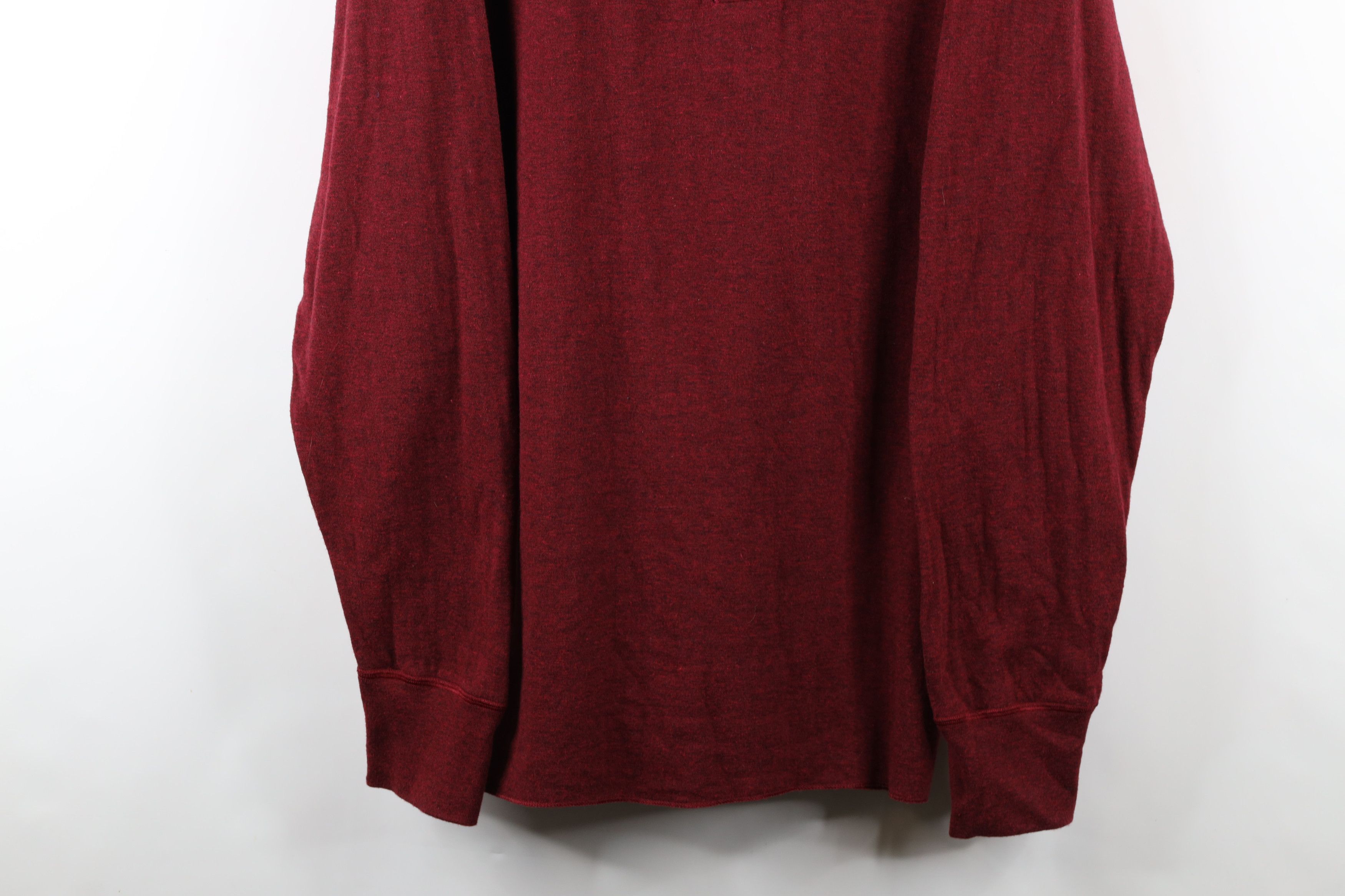L.L. Bean × Vintage Vintage LL Bean Wool Blend Thermal Knit Henley T-Shirt Red Size US XL / EU 56 / 4 - 3 Thumbnail
