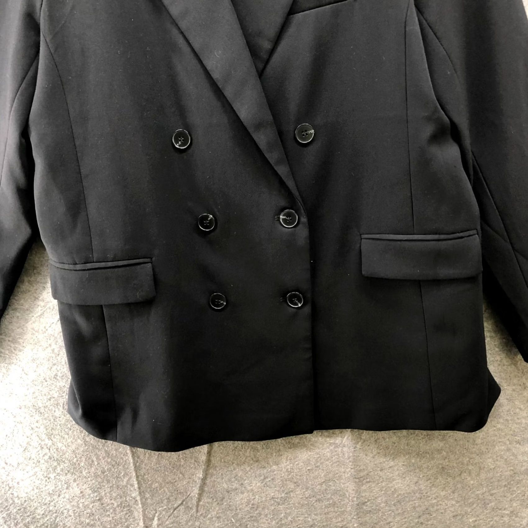 Joie Joie Oversized Blazer Womens XL Black Double Breasted Notch Collar Longline Blazer Jacket Coat Womens XL Black Size XL / US 12-14 / IT 48-50 - 6 Thumbnail